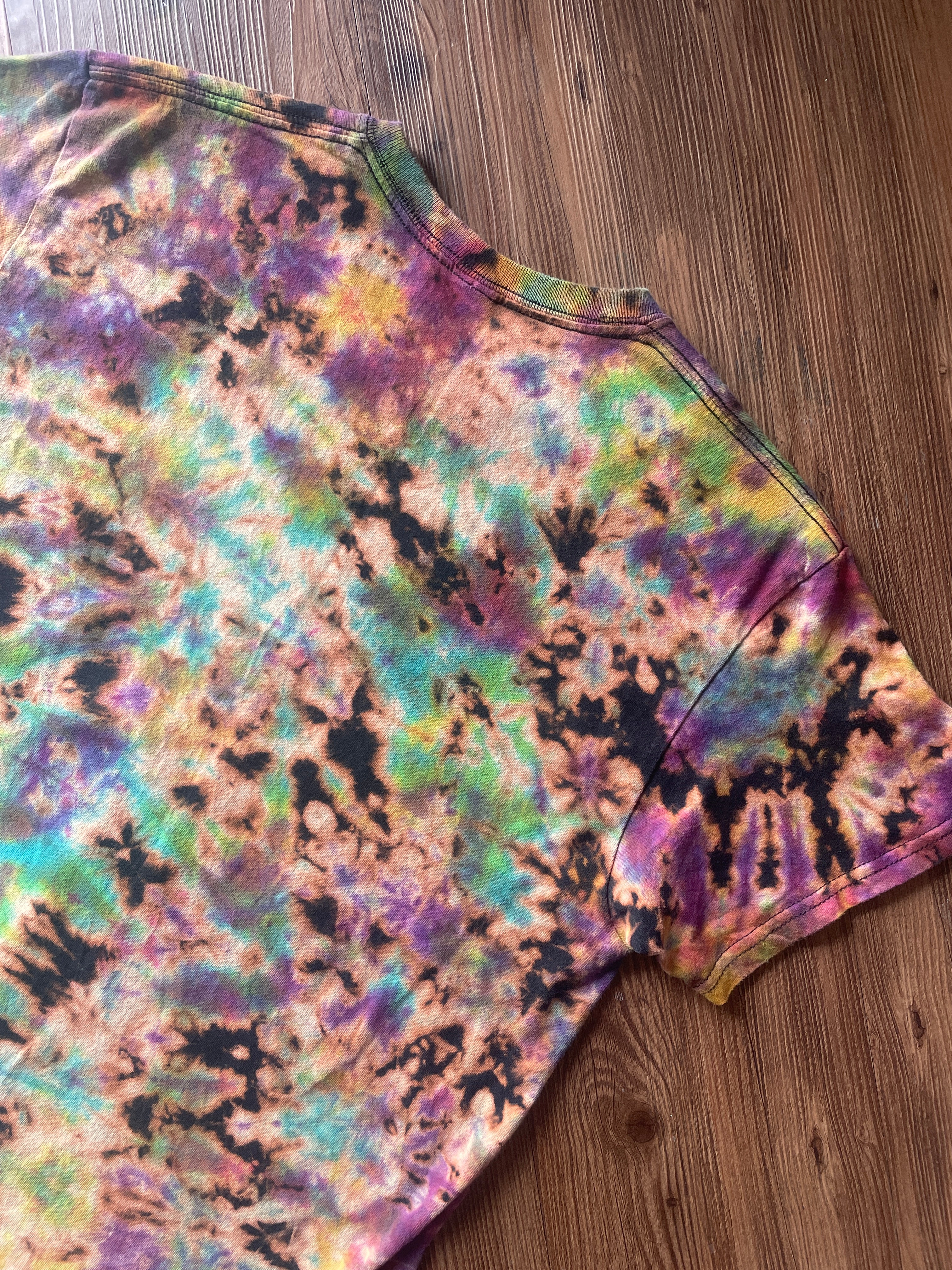 MEDIUM Men's Ice Cube Reverse Tie Dye t-shirt | NWA Bleach Crumpled