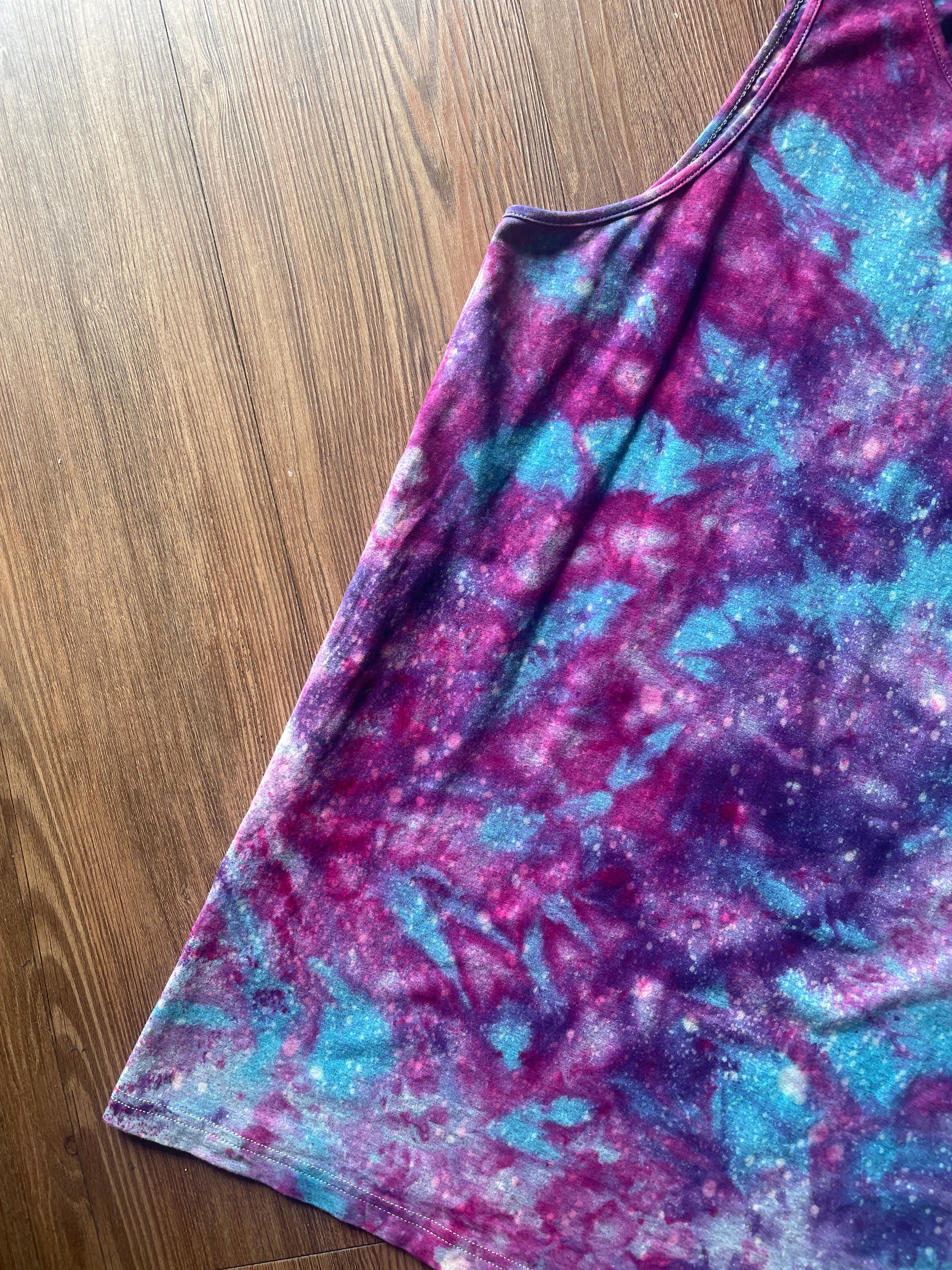 Small Men’s Dulo Supply Co. Handmade Galaxy Tie Dye Tank Top | Summer Galaxy Dye Sleeveless Shirt
