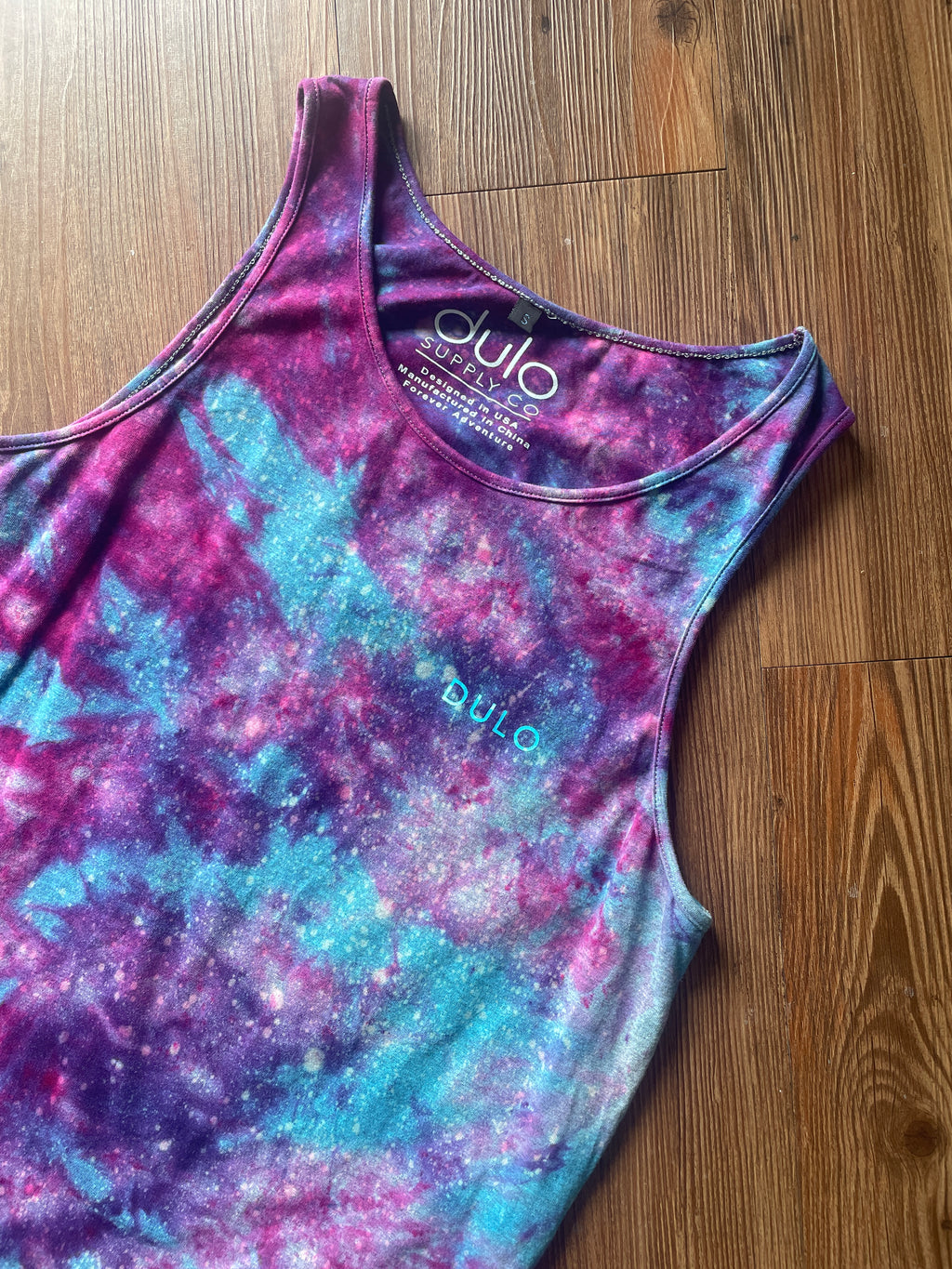 Small Men’s Dulo Supply Co. Handmade Galaxy Tie Dye Tank Top | Summer Galaxy Dye Sleeveless Shirt