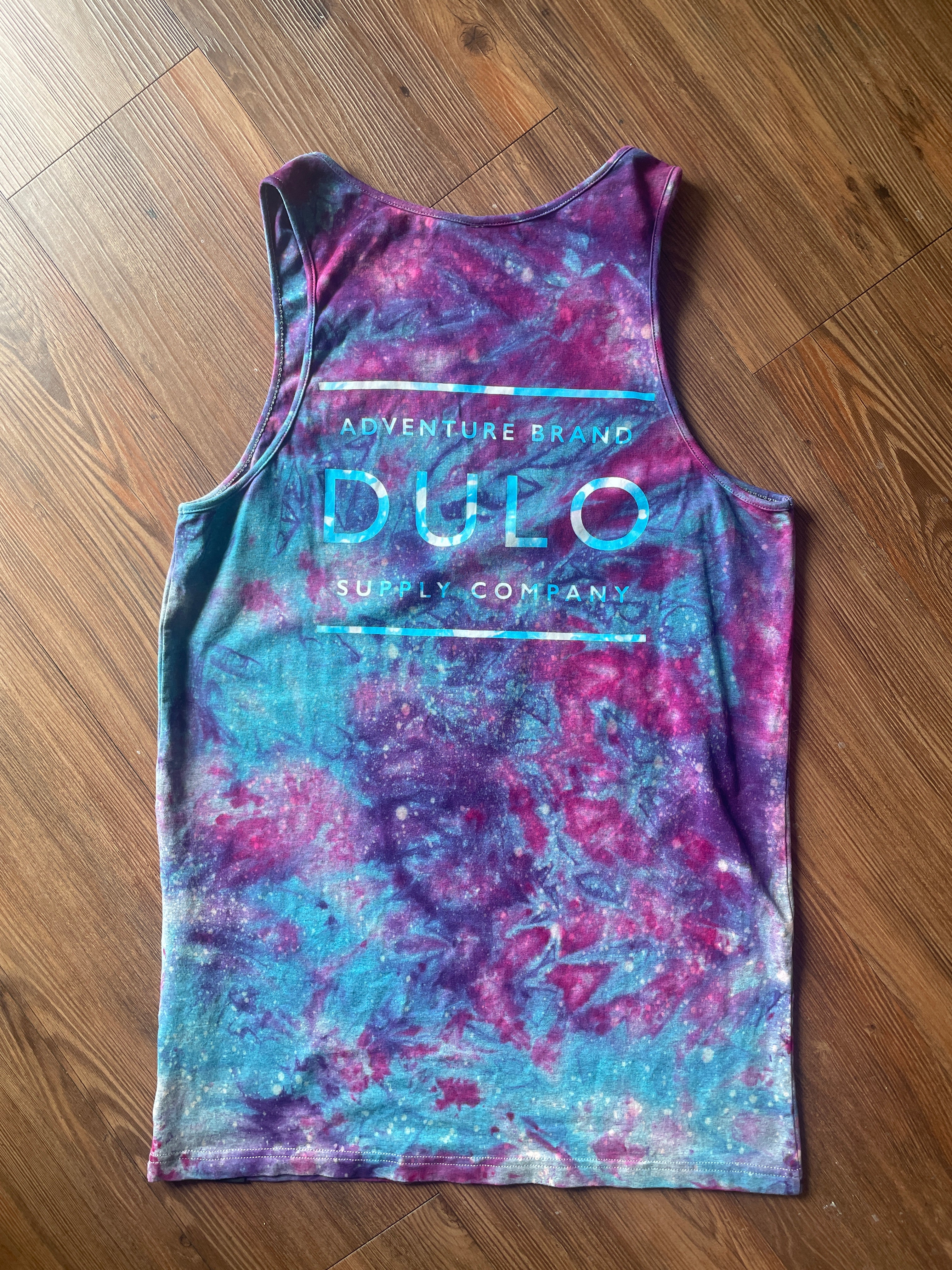 Small Men’s Dulo Supply Co. Handmade Galaxy Tie Dye Tank Top | Summer Galaxy Dye Sleeveless Shirt