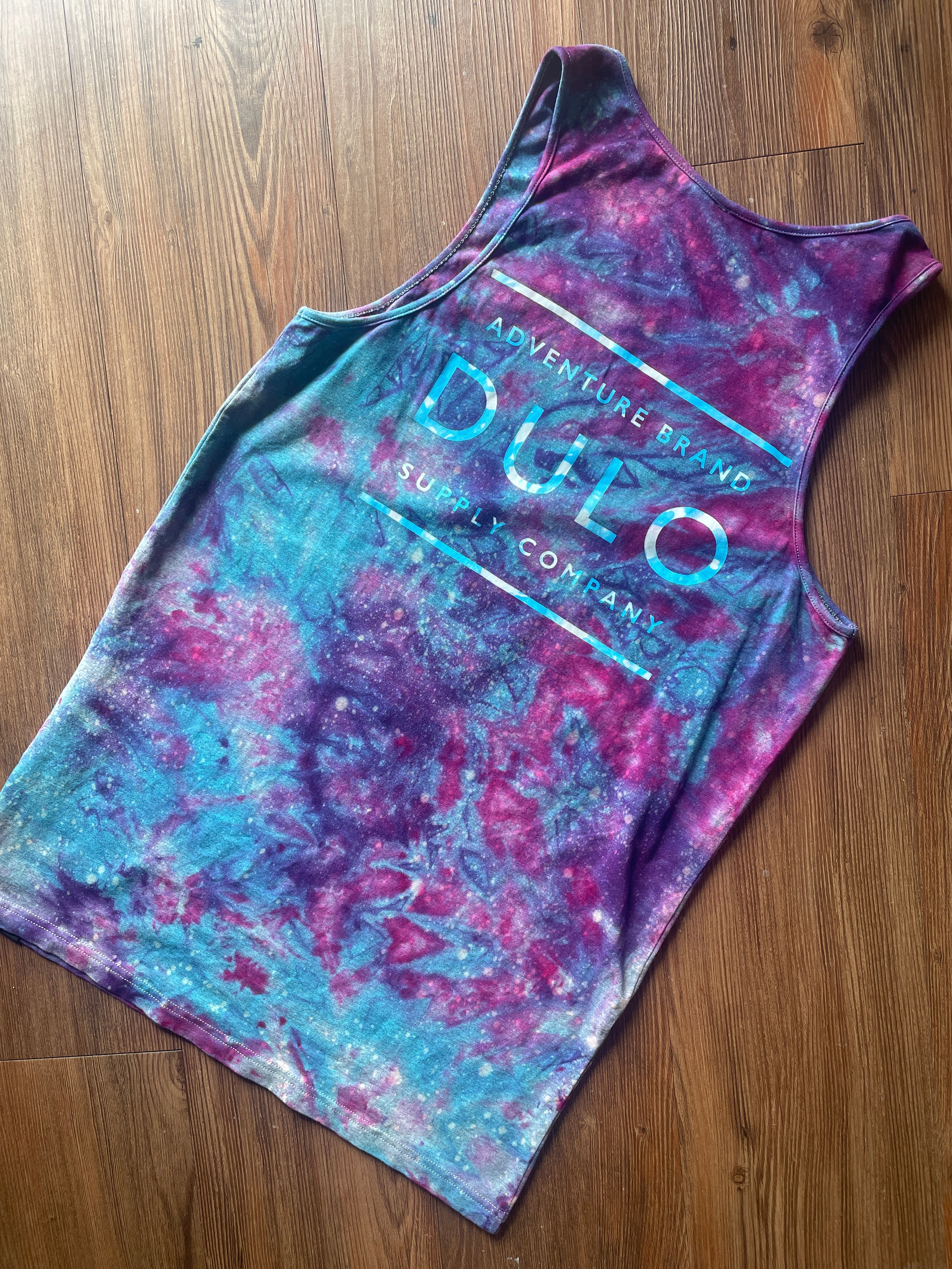 Small Men’s Dulo Supply Co. Handmade Galaxy Tie Dye Tank Top | Summer Galaxy Dye Sleeveless Shirt