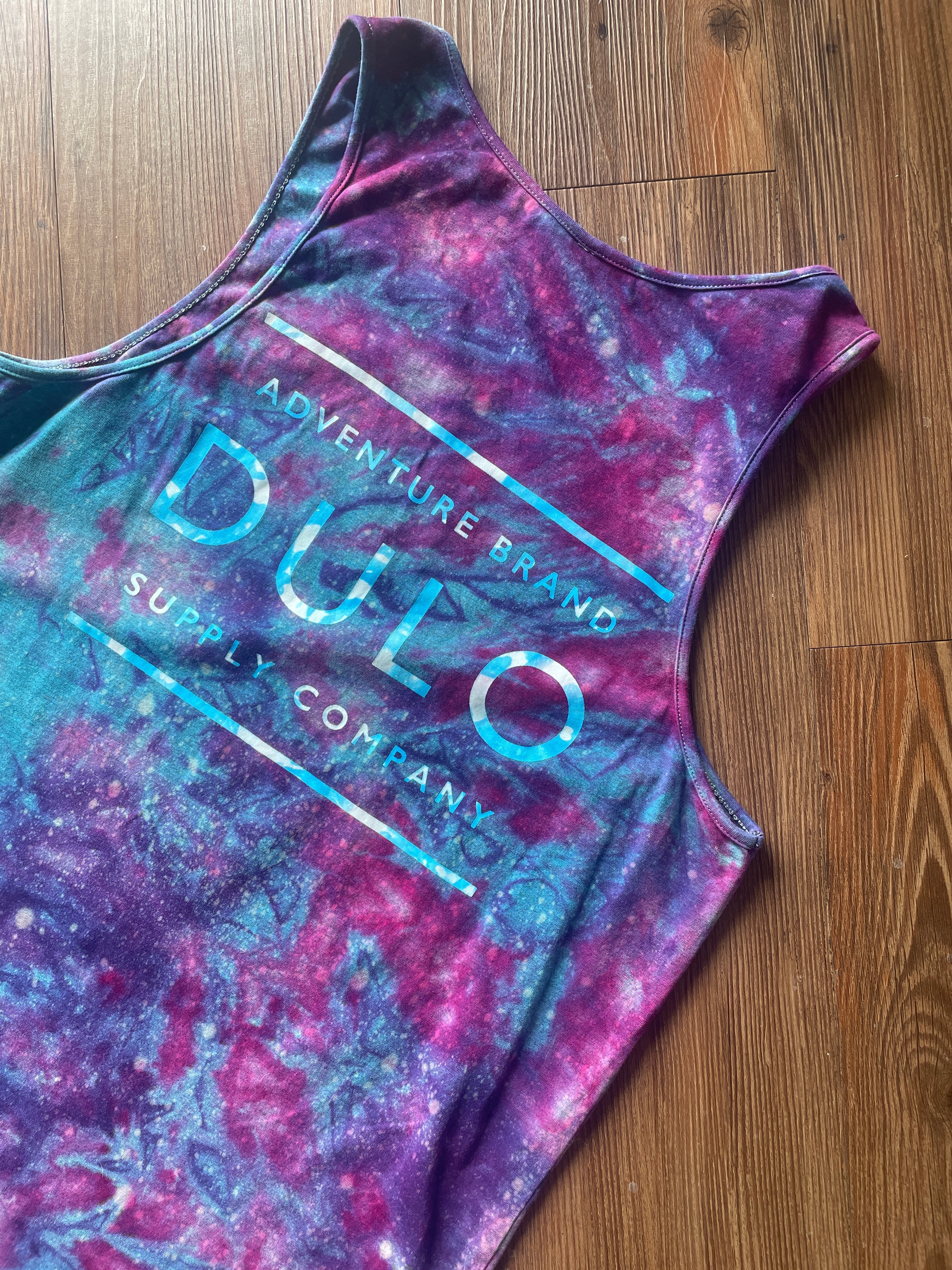 Small Men’s Dulo Supply Co. Handmade Galaxy Tie Dye Tank Top | Summer Galaxy Dye Sleeveless Shirt