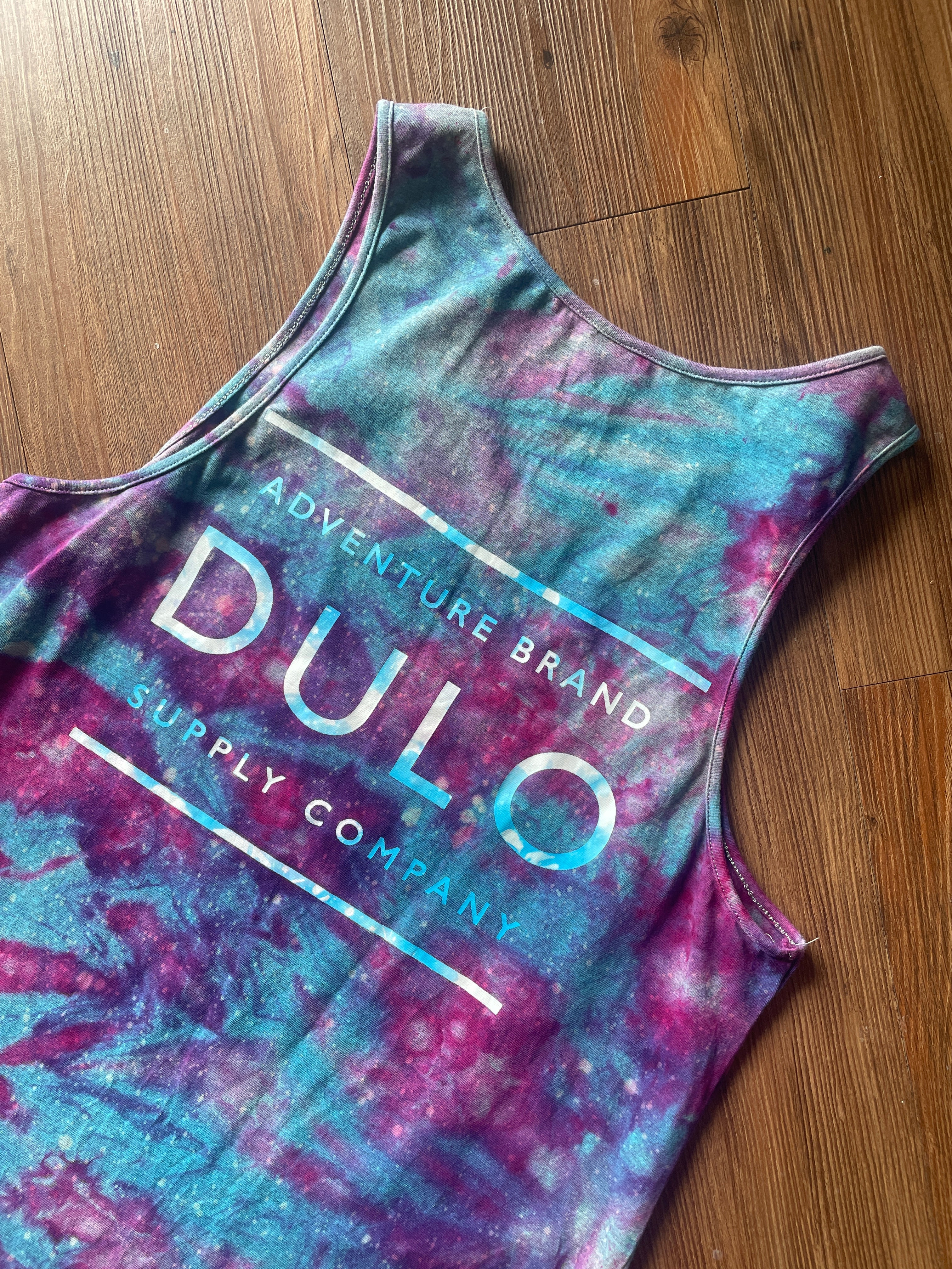 Small Men’s Dulo Supply Co. Handmade Galaxy Tie Dye Tank Top | Summer Galaxy Dye Sleeveless Shirt