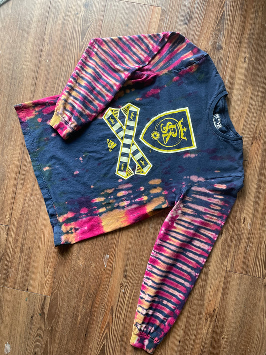 MEDIUM Men’s adidas Real Salt Lake Handmade Tie Dye T-Shirt | Navy Blue, Red, and Purple Long Sleeve Tee