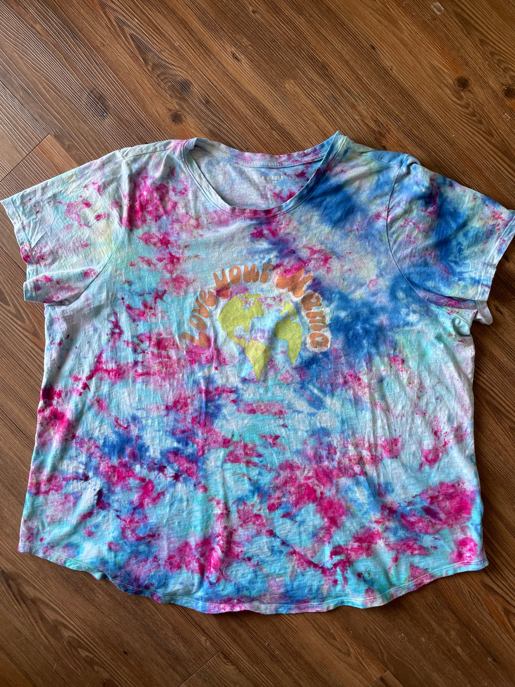 3XL Women’s Love Your Mama Earth Day Handmade Tie Dye T-Shirt | Old Navy Galaxy Dye Tie Dye Short Sleeve