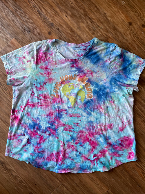 3XL Women’s Love Your Mama Earth Day Handmade Tie Dye T-Shirt | Old Navy Galaxy Dye Tie Dye Short Sleeve