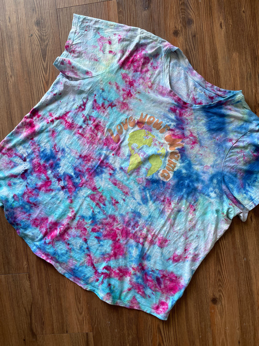 3XL Women’s Love Your Mama Earth Day Handmade Tie Dye T-Shirt | Old Navy Galaxy Dye Tie Dye Short Sleeve