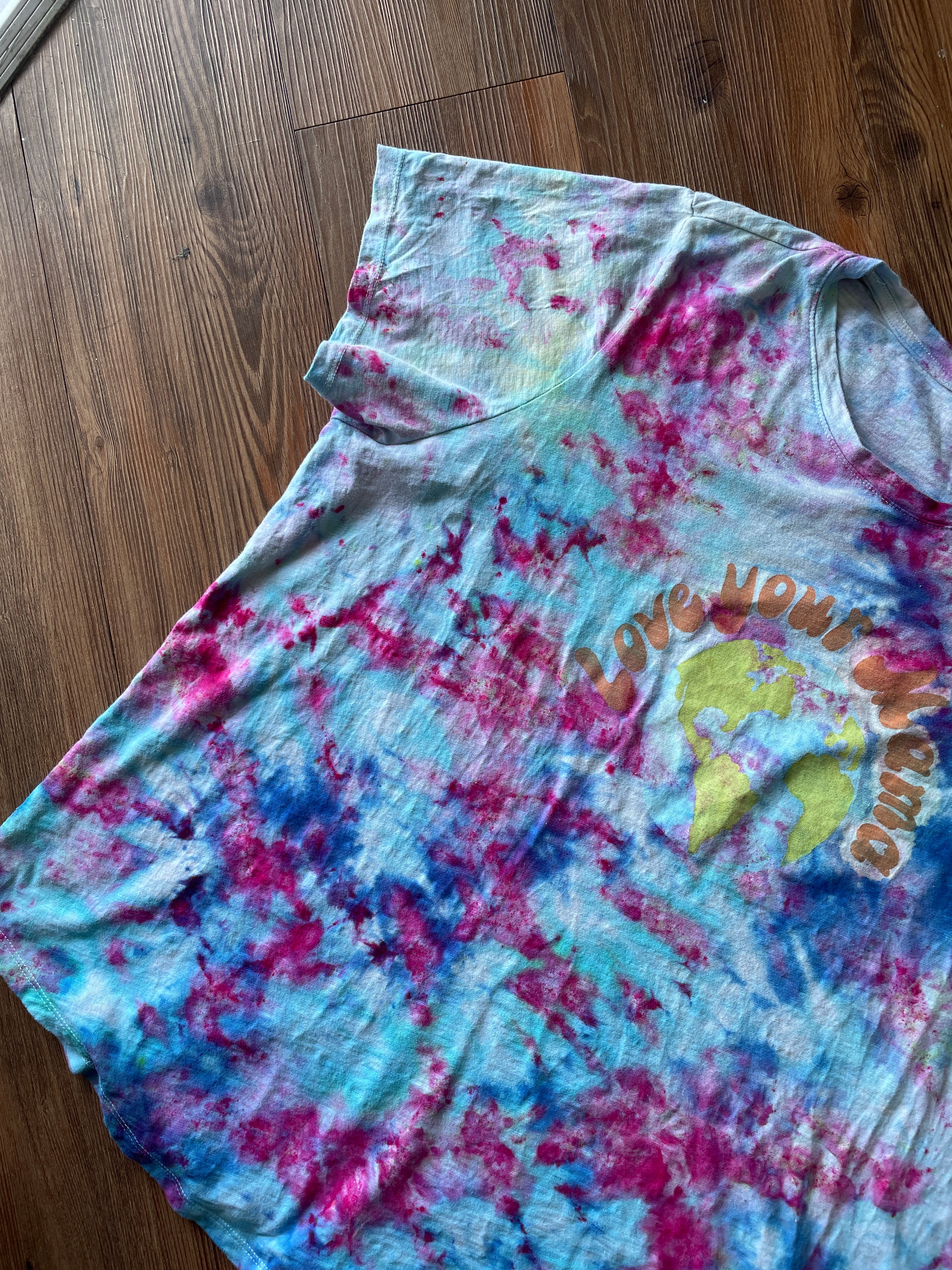 3XL Women’s Love Your Mama Earth Day Handmade Tie Dye T-Shirt | Old Navy Galaxy Dye Tie Dye Short Sleeve