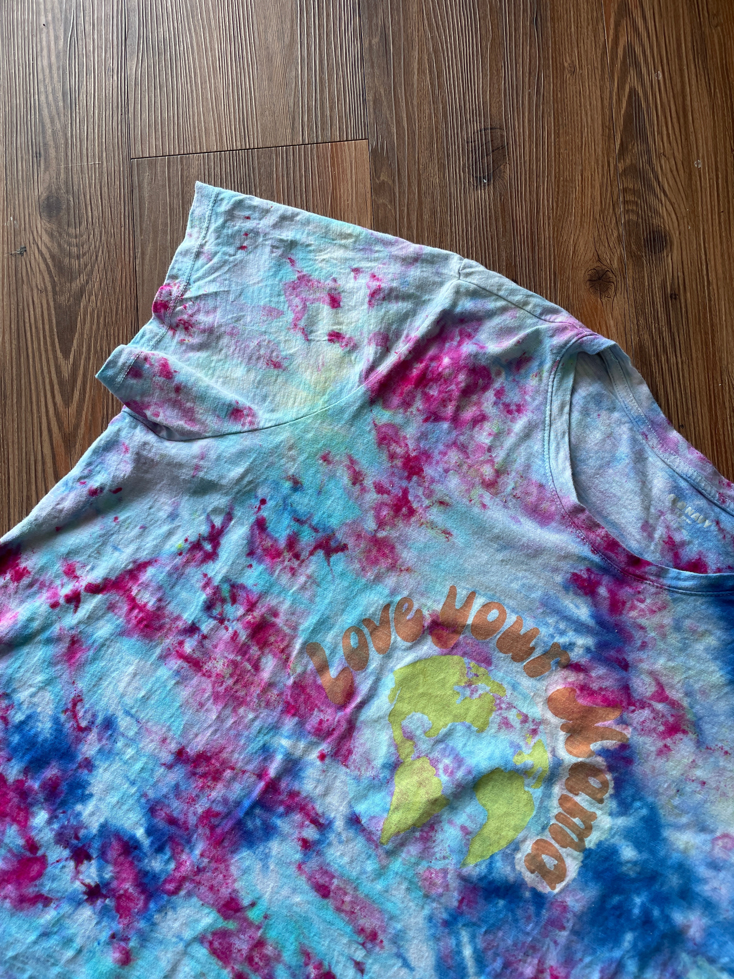 3XL Women’s Love Your Mama Earth Day Handmade Tie Dye T-Shirt | Old Navy Galaxy Dye Tie Dye Short Sleeve