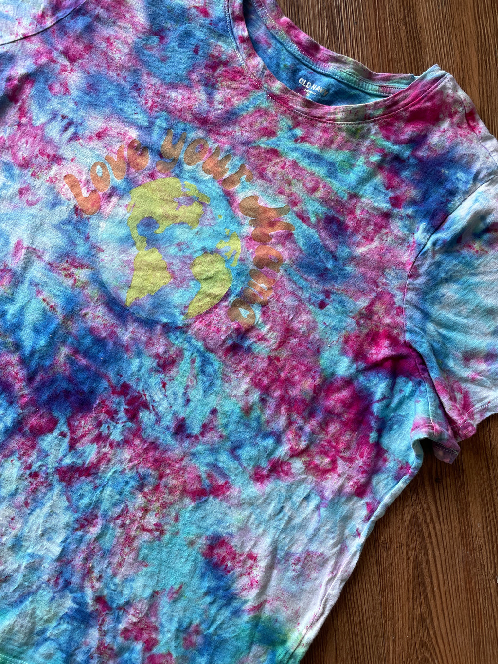 3XL Women’s Love Your Mama Earth Day Handmade Tie Dye T-Shirt | Old Navy Galaxy Dye Tie Dye Short Sleeve