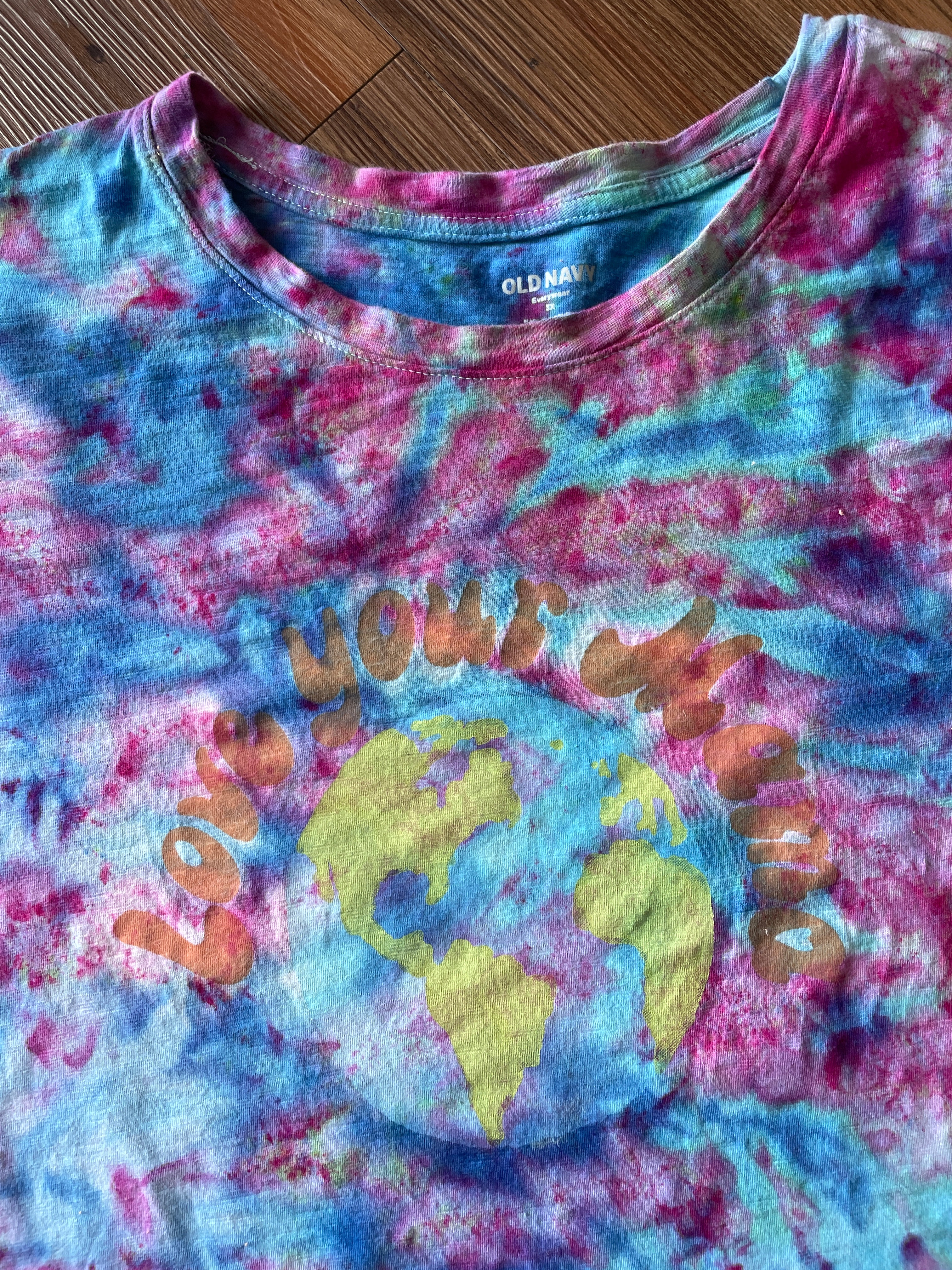3XL Women’s Love Your Mama Earth Day Handmade Tie Dye T-Shirt | Old Navy Galaxy Dye Tie Dye Short Sleeve