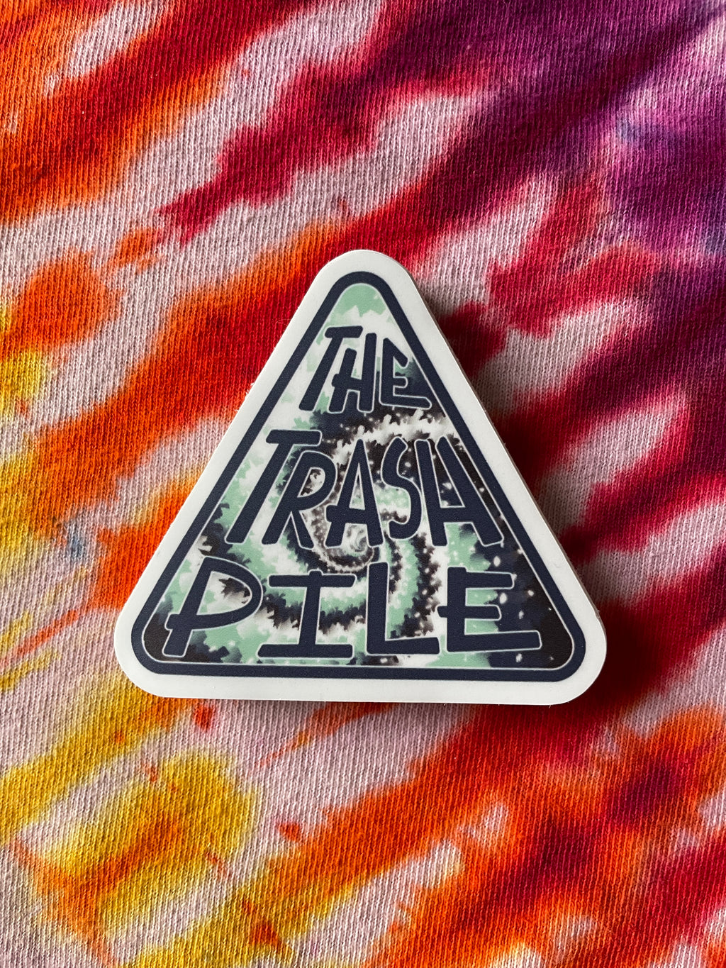 The Trash Pile Logo Sticker—Multicolor Shades of Blue