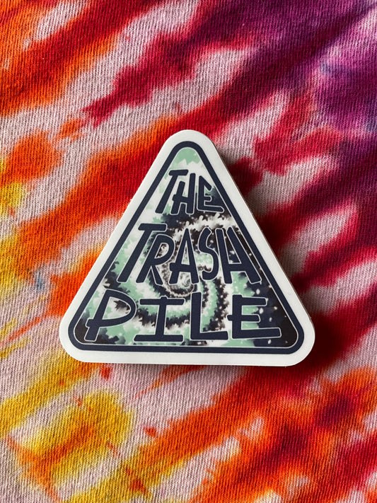 The Trash Pile Logo Sticker—Multicolor Shades of Blue