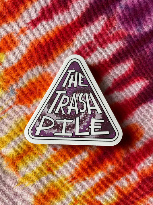 The Trash Pile Logo Sticker—Multicolor Shades of Purple