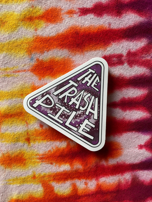 The Trash Pile Logo Sticker—Multicolor Shades of Purple