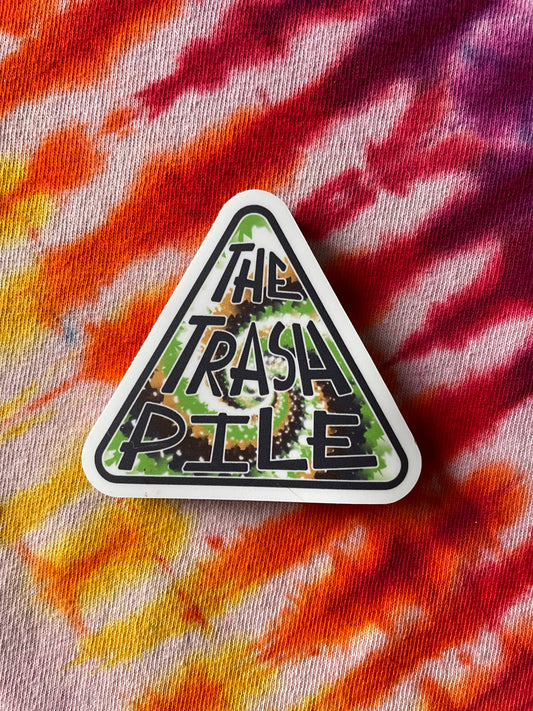 The Trash Pile Logo Sticker—Multicolor Green, Yellow, and Black