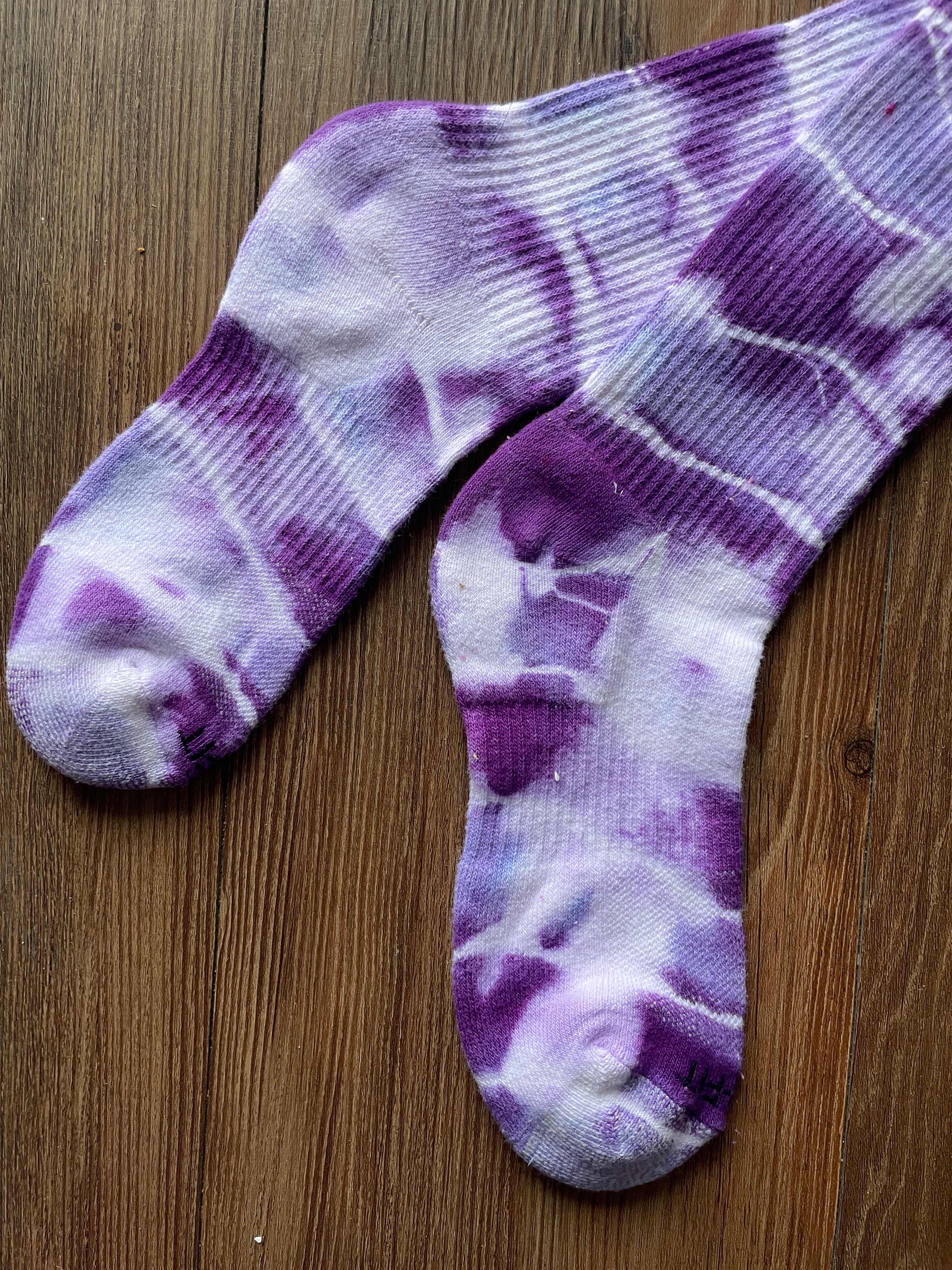 Shades of Purple Tie Dye Nike Dri-FIT Everyday Plus Training Socks - Size Medium (Men's 6-8/Women's 7-10)