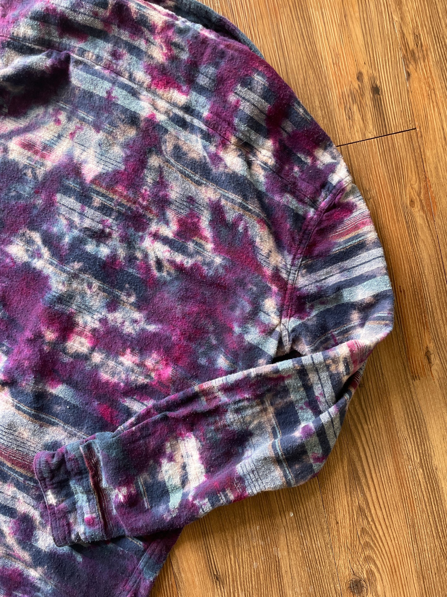 MEDIUM Men’s Sonoma Galaxy Grunge Handmade Tie Dye Flannel Shirt | One-Of-a-Kind Pastel Upcycled LongSleeve