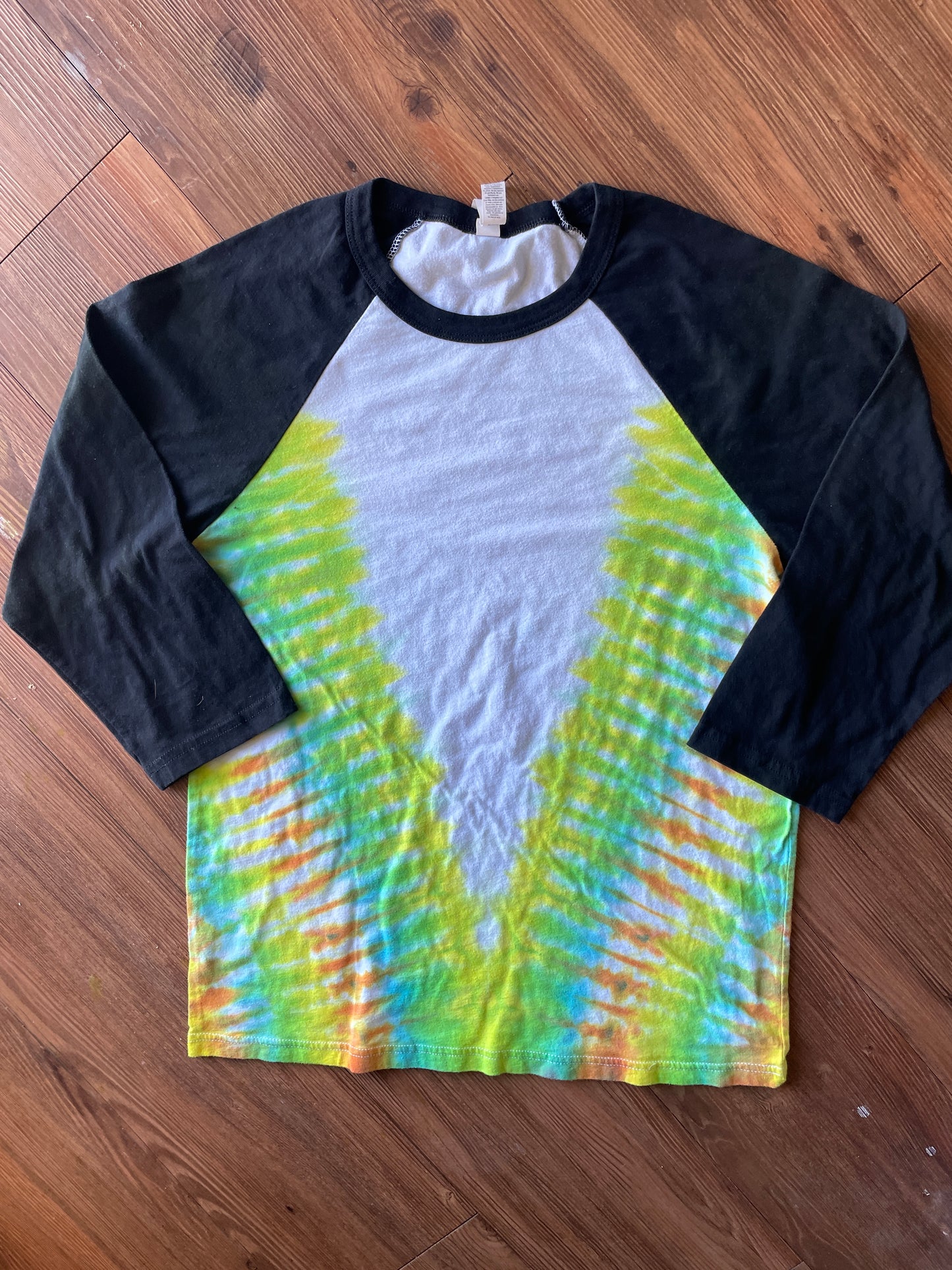 MEDIUM Men’s Glass Animals How to Be a Human Being Handmade Tie Dye T-Shirt | One-Of-a-Kind Multicolor Pleated Short Sleeve