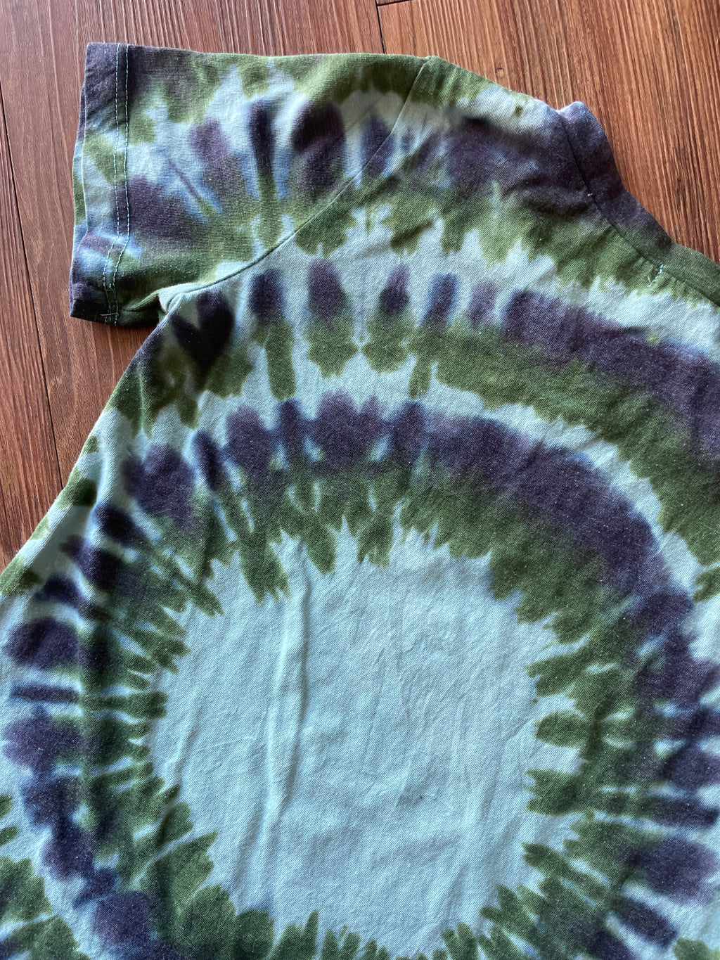 XS/S Women’s Go Climb a Cactus Handmade Tie Dye T-Shirt | One-Of-a-Kind Blue and Green Short Sleeve