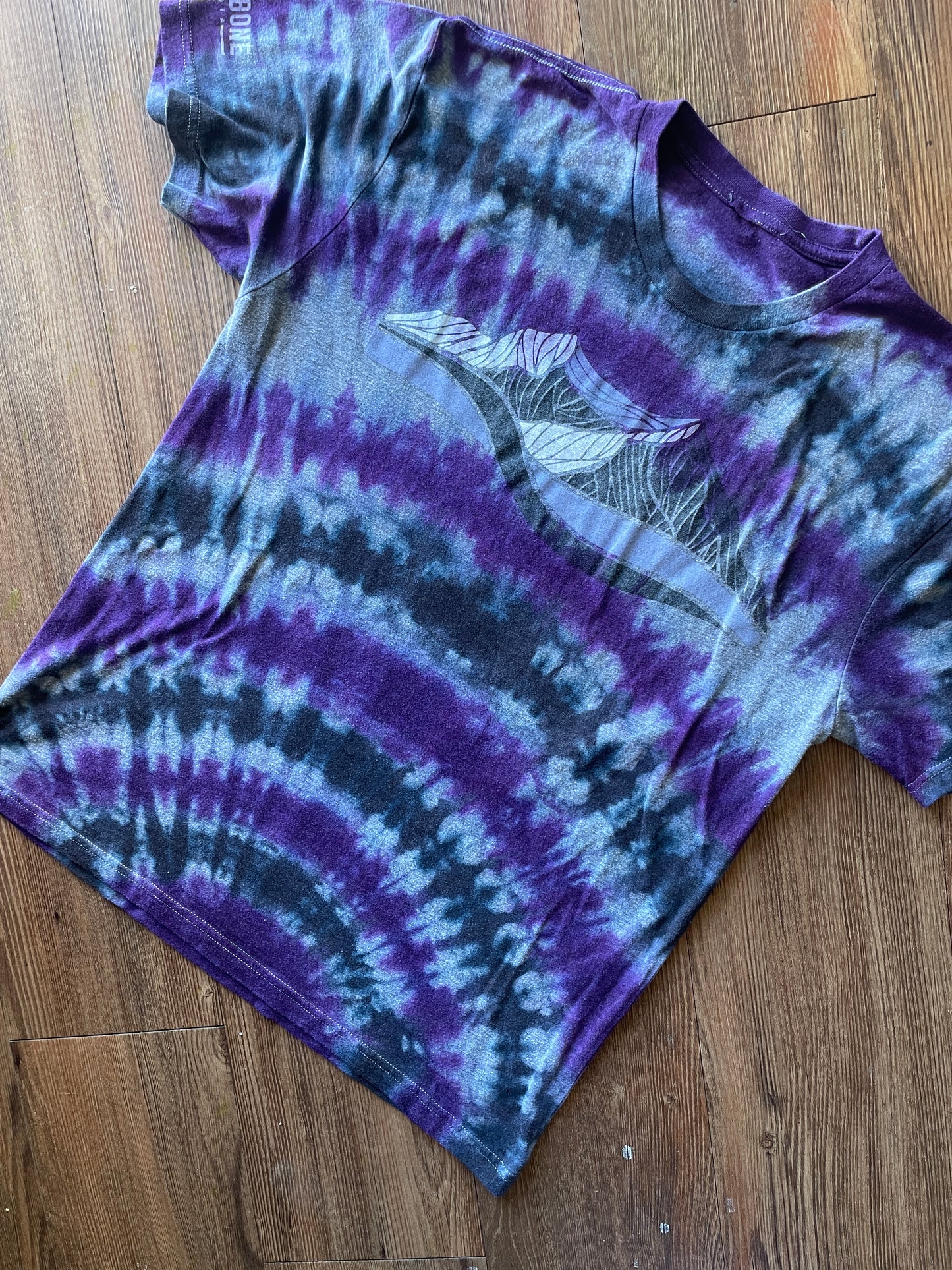 LARGE Men’s Purple Mountain Majesty Handmade Tie Dye T-Shirt | One-Of-a-Kind Purple, Gray, and Black Short Sleeve