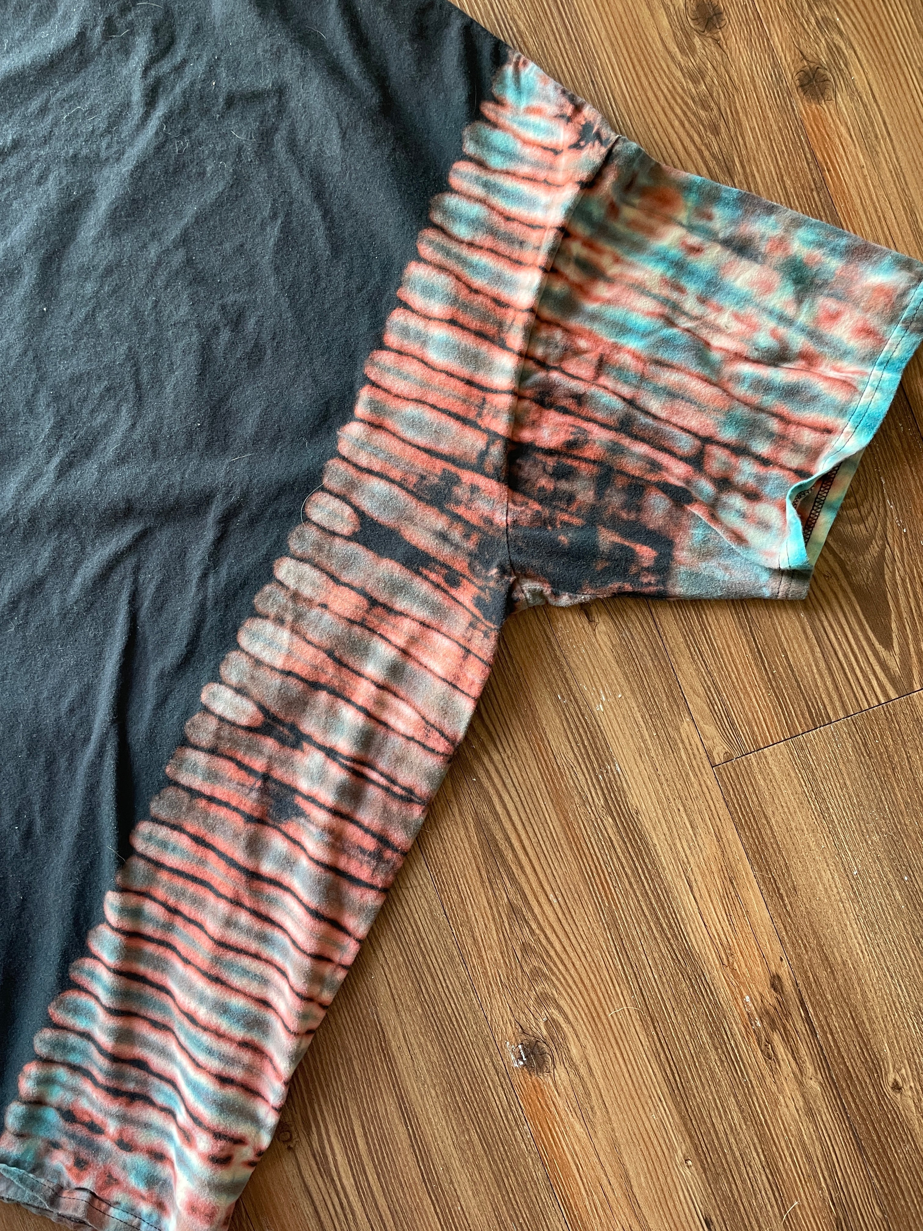 3XL Men’s Ruth Bader Ginsburg Quote Handmade Reverse Tie Dye T-Shirt | One-Of-a-Kind Black and Blue Short Sleeve