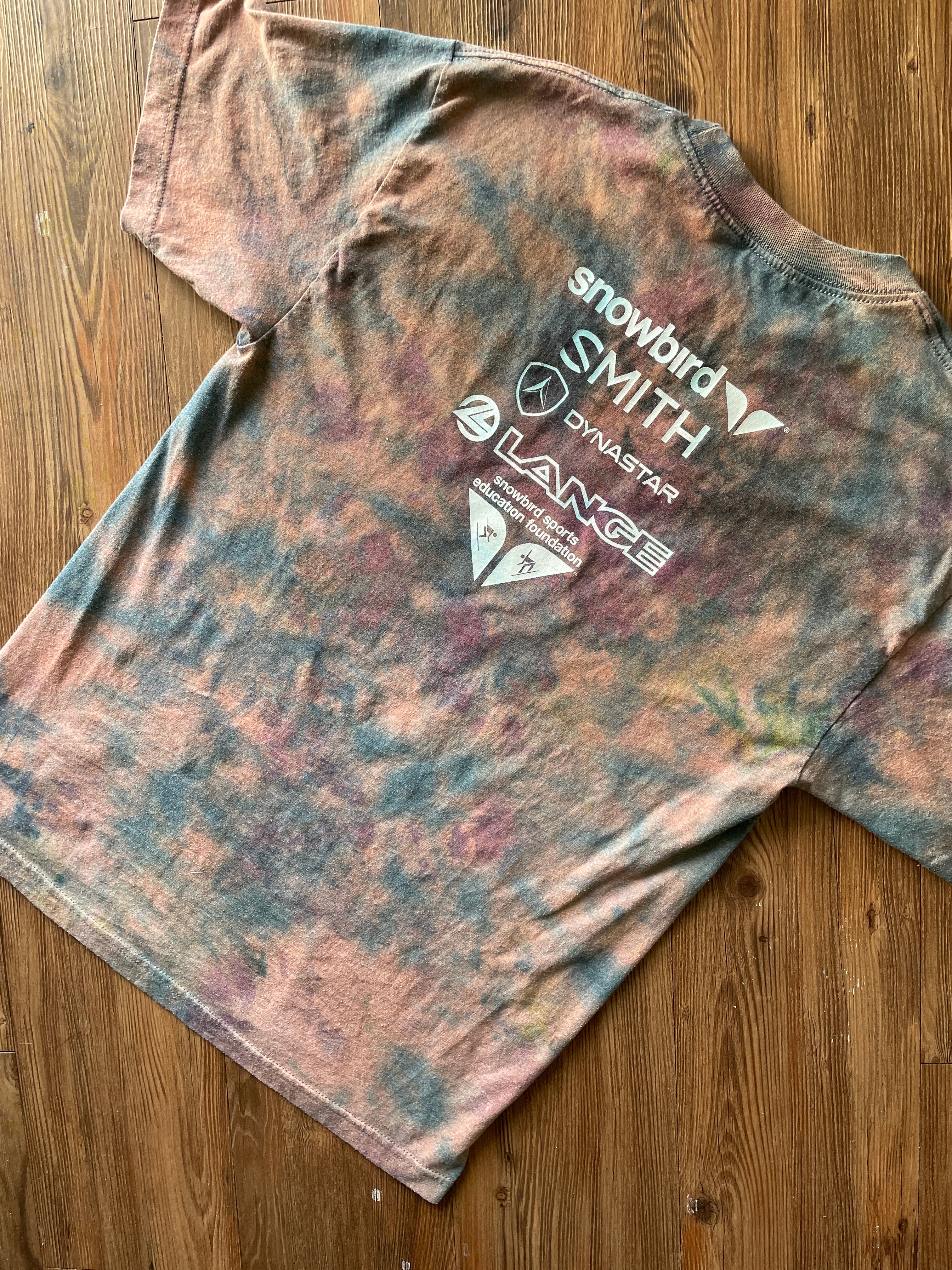 LARGE Men’s 2015 Snowbird IFSA Junior Nationals Galaxy Handmade Tie Dye T-Shirt | One-Of-a-Kind Pastel Blue Short Sleeve