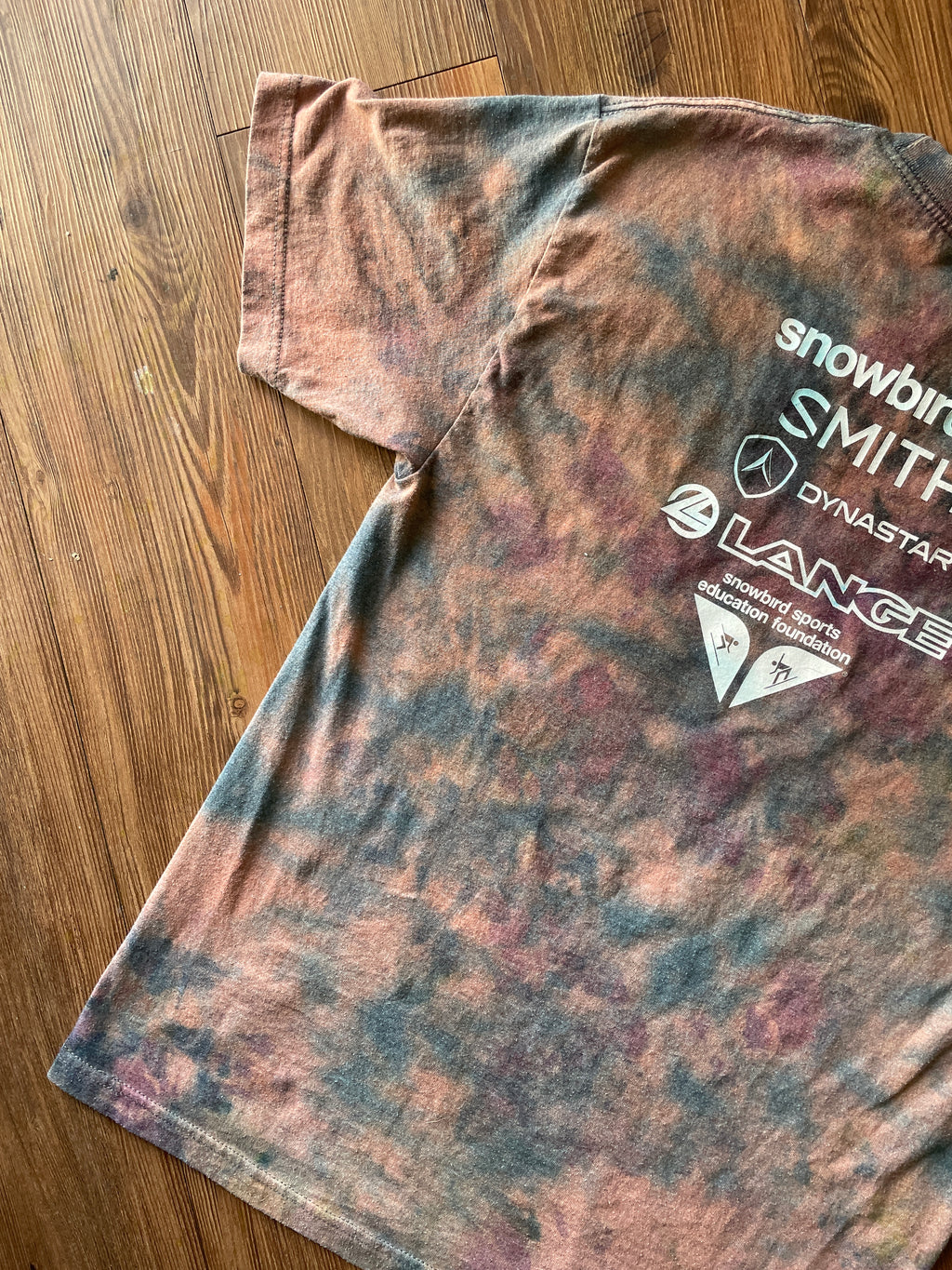 LARGE Men’s 2015 Snowbird IFSA Junior Nationals Galaxy Handmade Tie Dye T-Shirt | One-Of-a-Kind Pastel Blue Short Sleeve