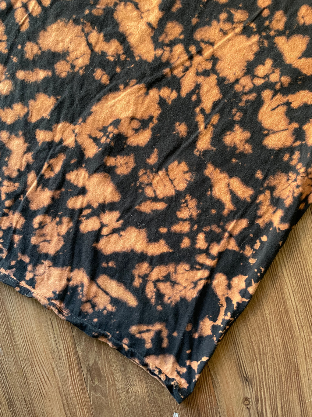 XL Men’s Panic! at the Disco Handmade Acid Dye T-Shirt | One-Of-a-Kind Black and Bleach Short Sleeve