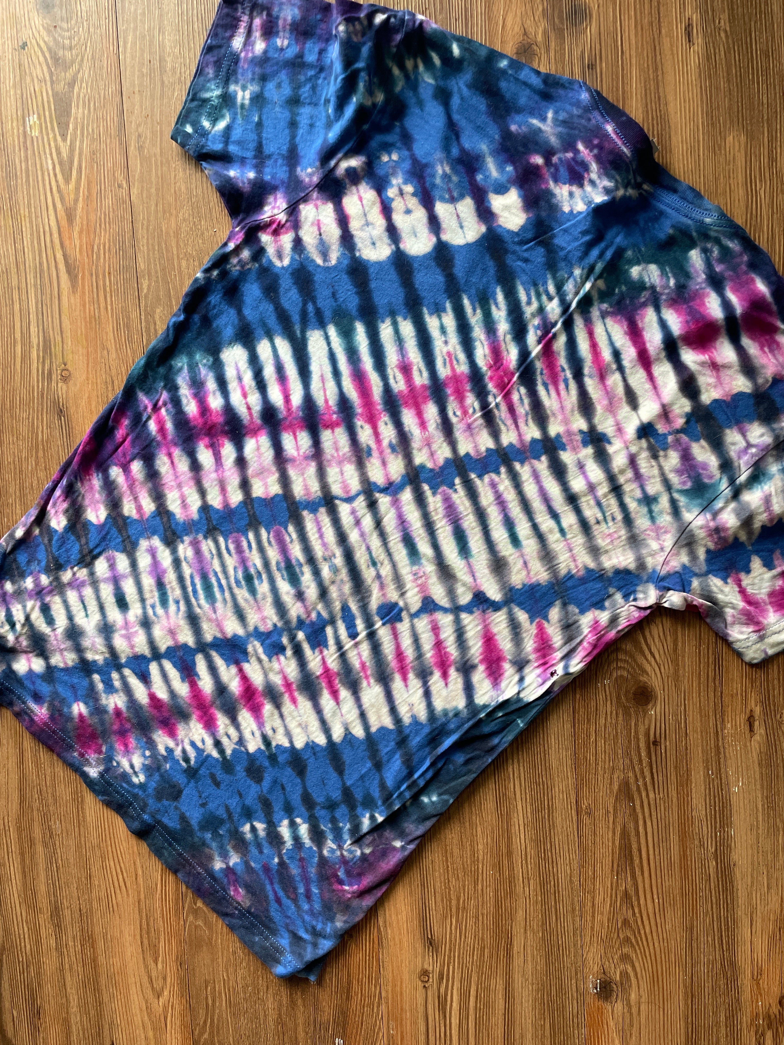 MEDIUM Men’s Treevy Yeti Handmade Tie Dye T-Shirt | One-Of-a-Kind Blue, Black, and PurpleShort Sleeve