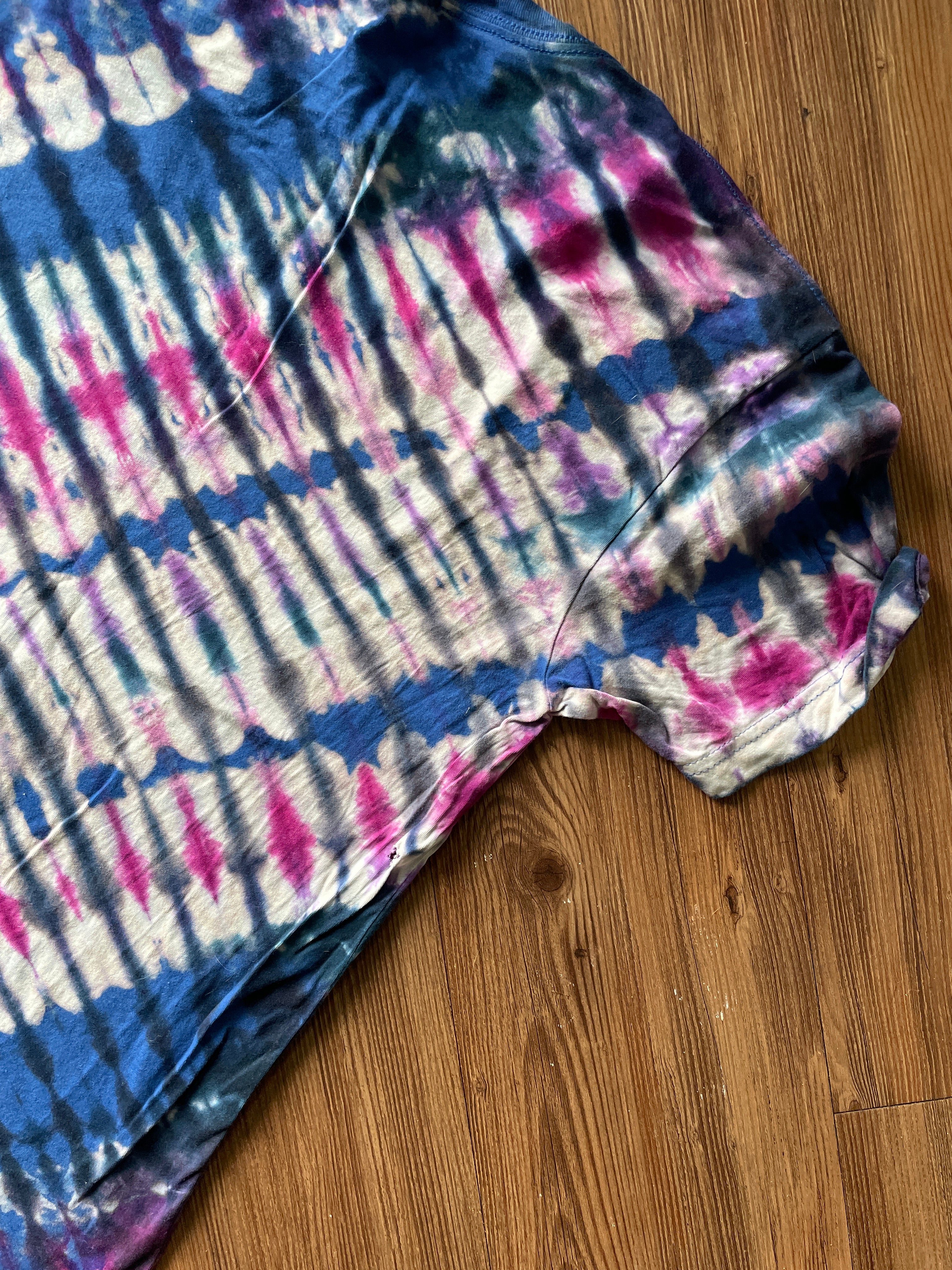 MEDIUM Men’s Treevy Yeti Handmade Tie Dye T-Shirt | One-Of-a-Kind Blue, Black, and PurpleShort Sleeve