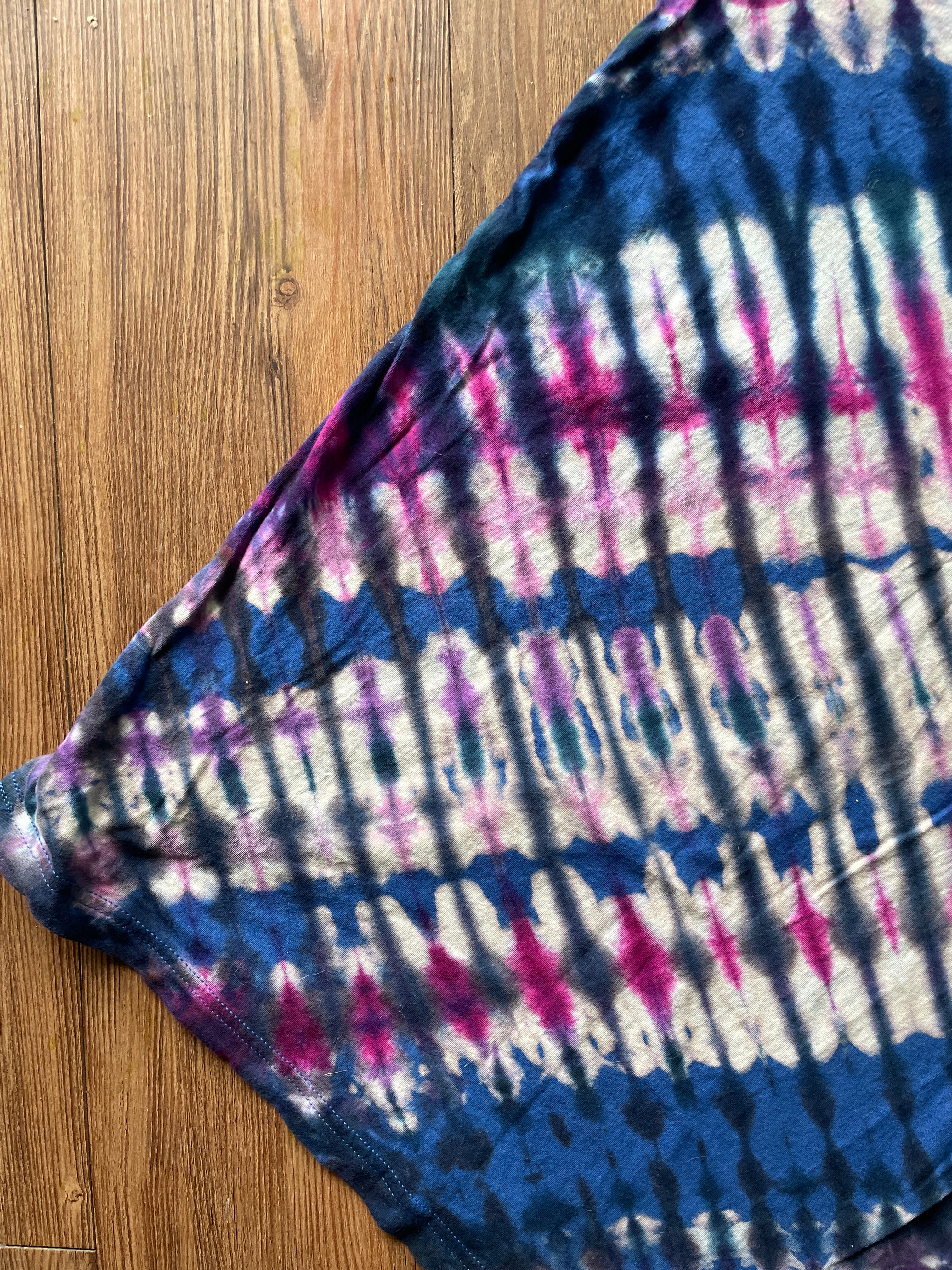 MEDIUM Men’s Treevy Yeti Handmade Tie Dye T-Shirt | One-Of-a-Kind Blue, Black, and PurpleShort Sleeve