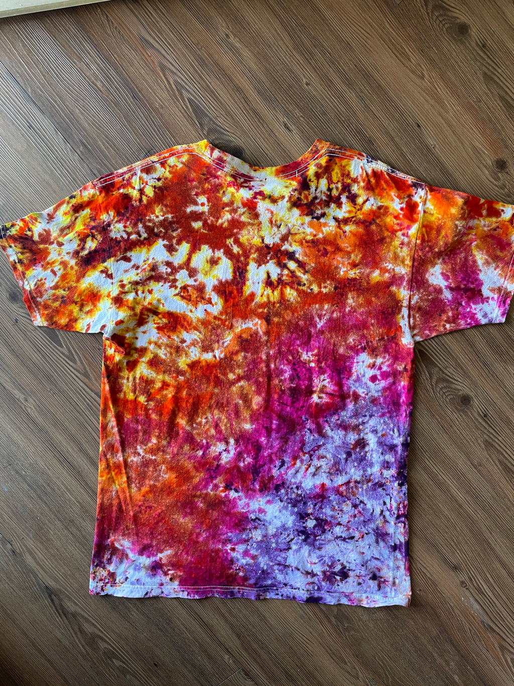Large Men’s Salt Lake Climbers Gnarly Dood Handmade Tie Dye T-Shirt | Desert Climbing Colors Galaxy Tie Dye Short Sleeve