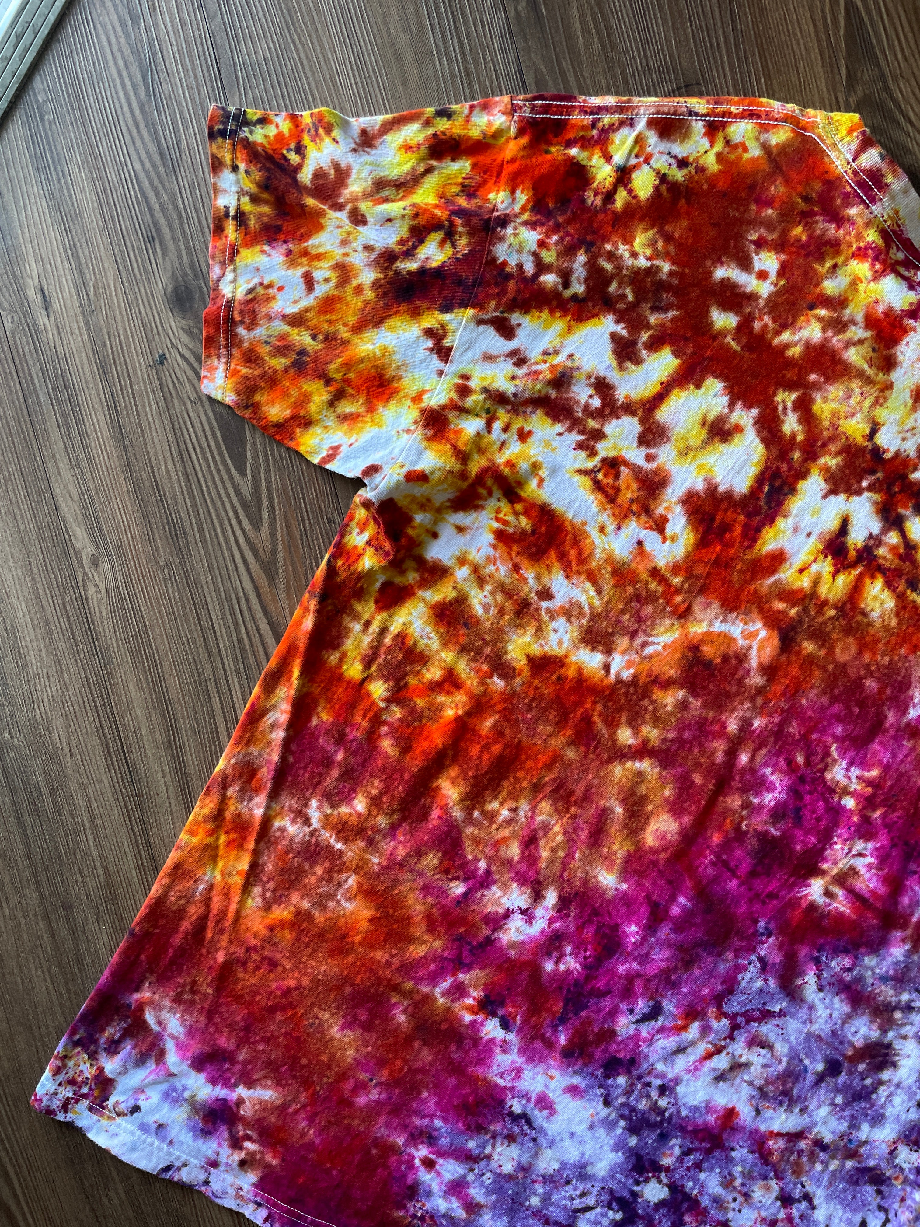 Large Men’s Salt Lake Climbers Gnarly Dood Handmade Tie Dye T-Shirt | Desert Climbing Colors Galaxy Tie Dye Short Sleeve