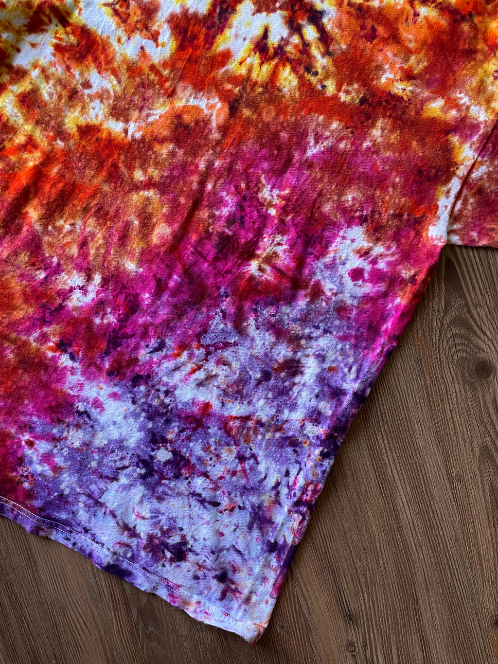 Large Men’s Salt Lake Climbers Gnarly Dood Handmade Tie Dye T-Shirt | Desert Climbing Colors Galaxy Tie Dye Short Sleeve