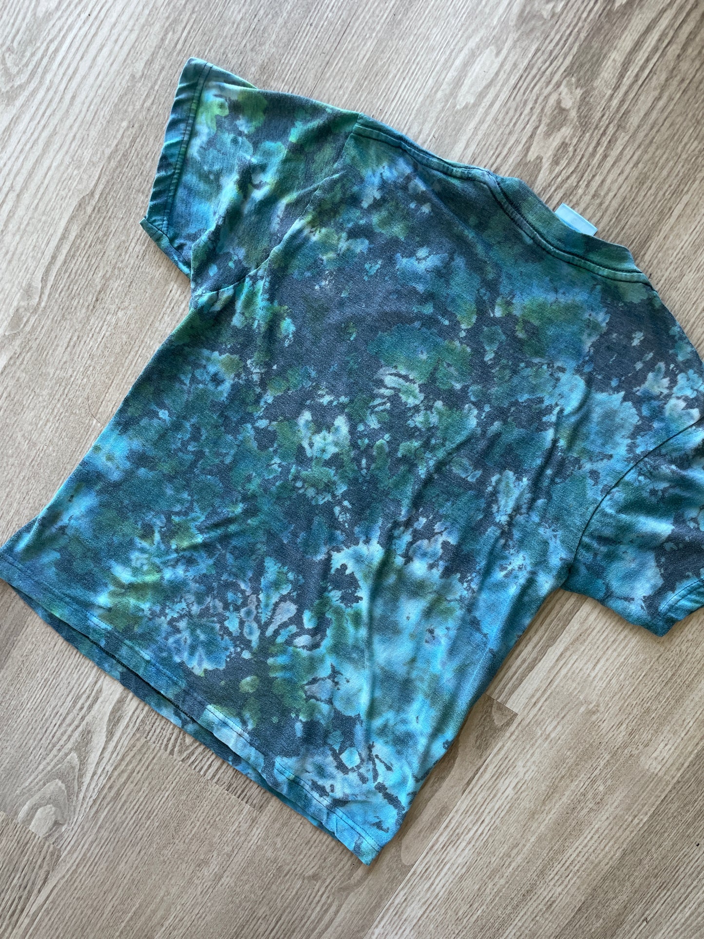 SMALL Men’s I Heart NY Handmade Tie Dye T-Shirt | One-Of-a-Kind Blue and Green Short Sleeve