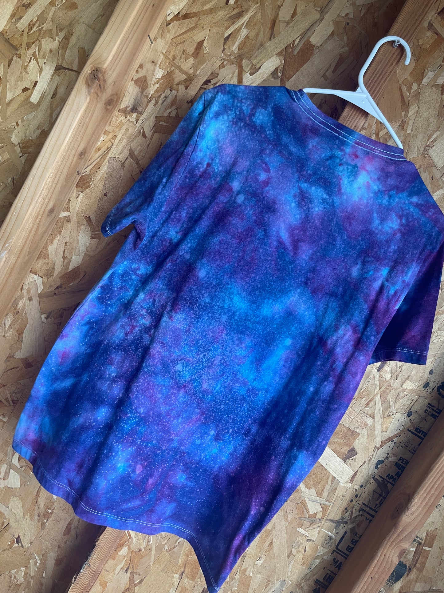 Large Men’s Space Jam A New Legacy Handmade Tie Dye T-Shirt | Blue and purple Crumpled Tie Dye Short Sleeve
