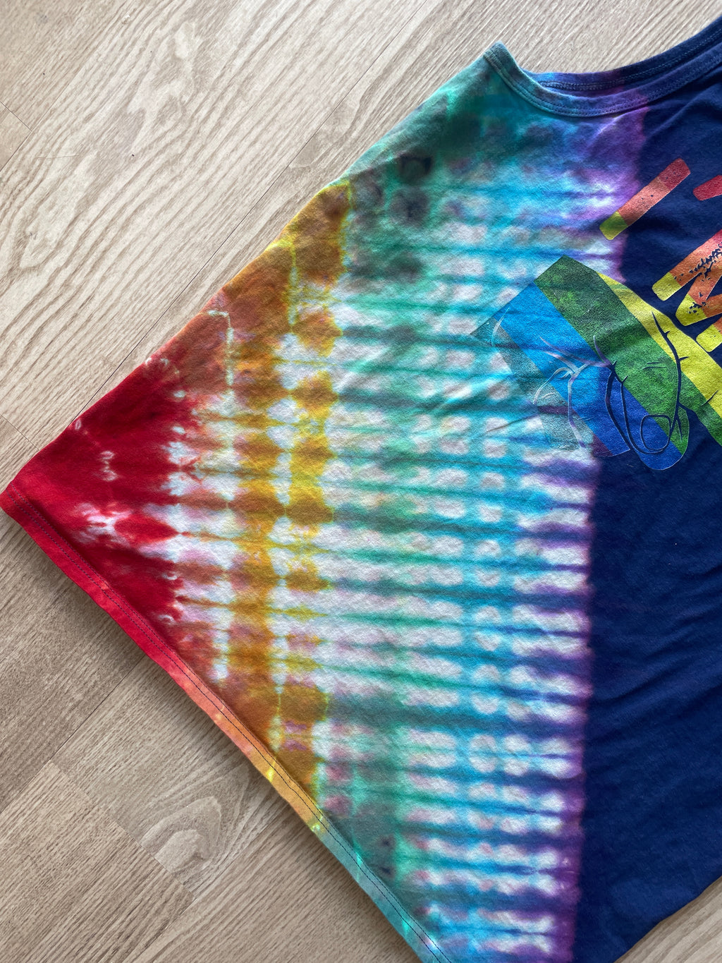 MEDIUM Men’s I'm His PRIDE Handmade Tie Dye Tank Top | One-Of-a-Kind Rainbow Short Sleeve