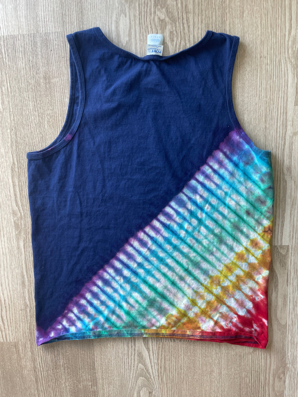MEDIUM Men’s I'm His PRIDE Handmade Tie Dye Tank Top | One-Of-a-Kind Rainbow Short Sleeve