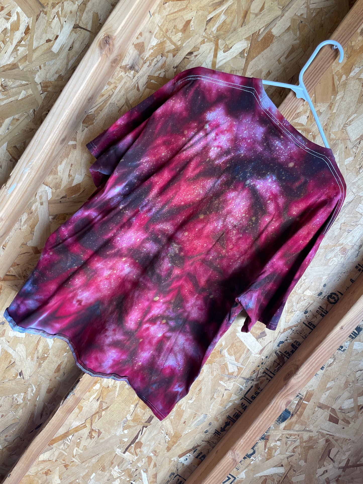 3XL Men’s Pirates Handmade Tie Dye T-Shirt | Dead Men Tell No Tales Red and Black Tie Dye Short Sleeve