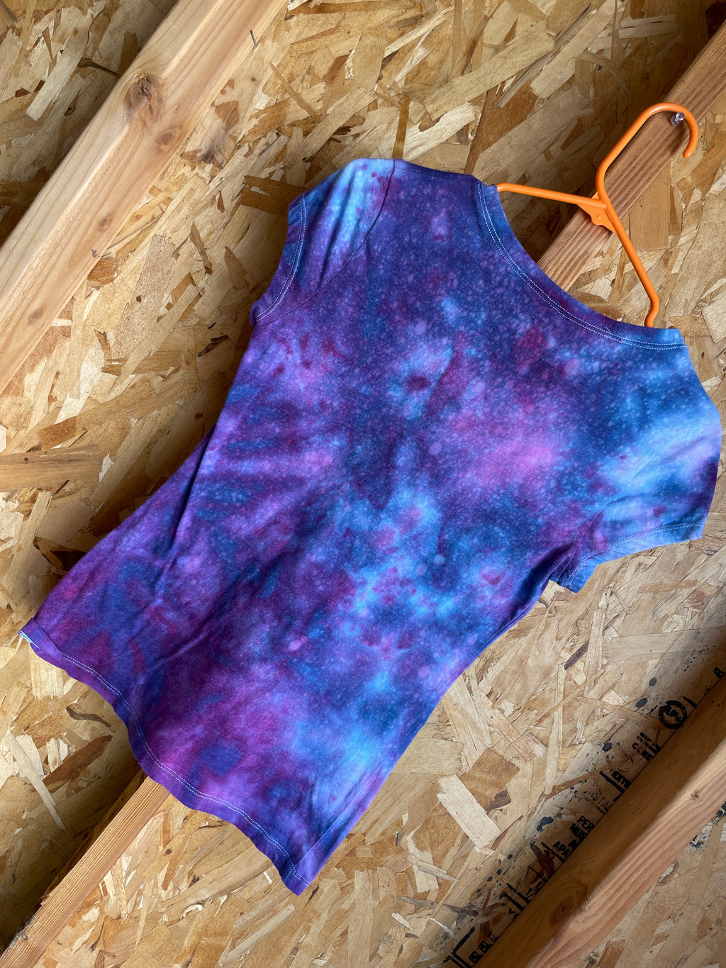 XS Women’s Girls Rule The Galaxy Handmade Tie Dye T-Shirt | Star Wars Pink, Blue, and Purple Ice Dye Short Sleeve