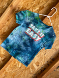 Youth Large Take It Easy Handmade Tie Dye T-Shirt | Cool Tones Galaxy Tie Dye Short Sleeve