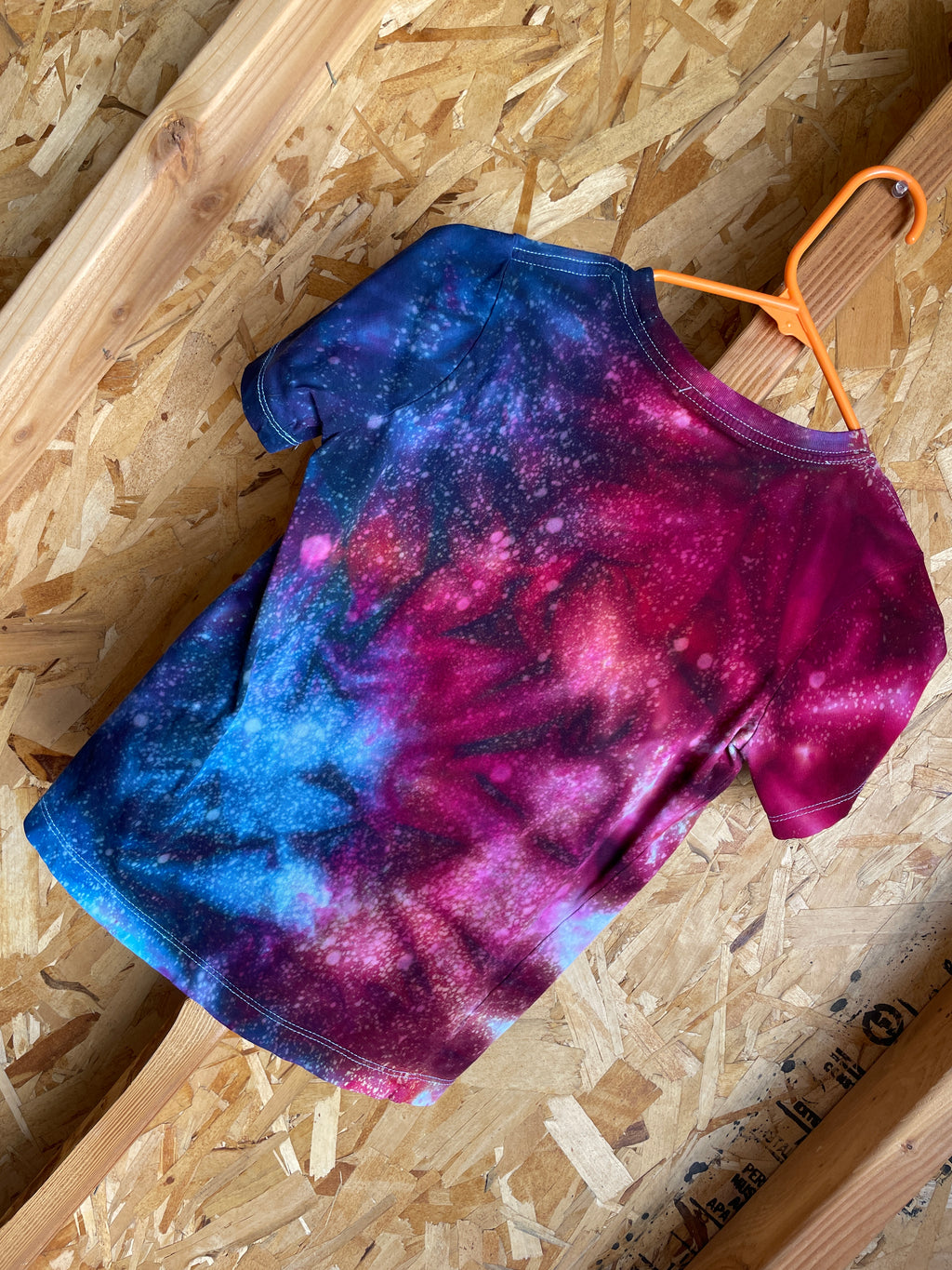 Boy's Medium Nike Baseball Handmade Tie Dye T-Shirt | Cool Tones Galaxy Tie Dye Short Sleeve