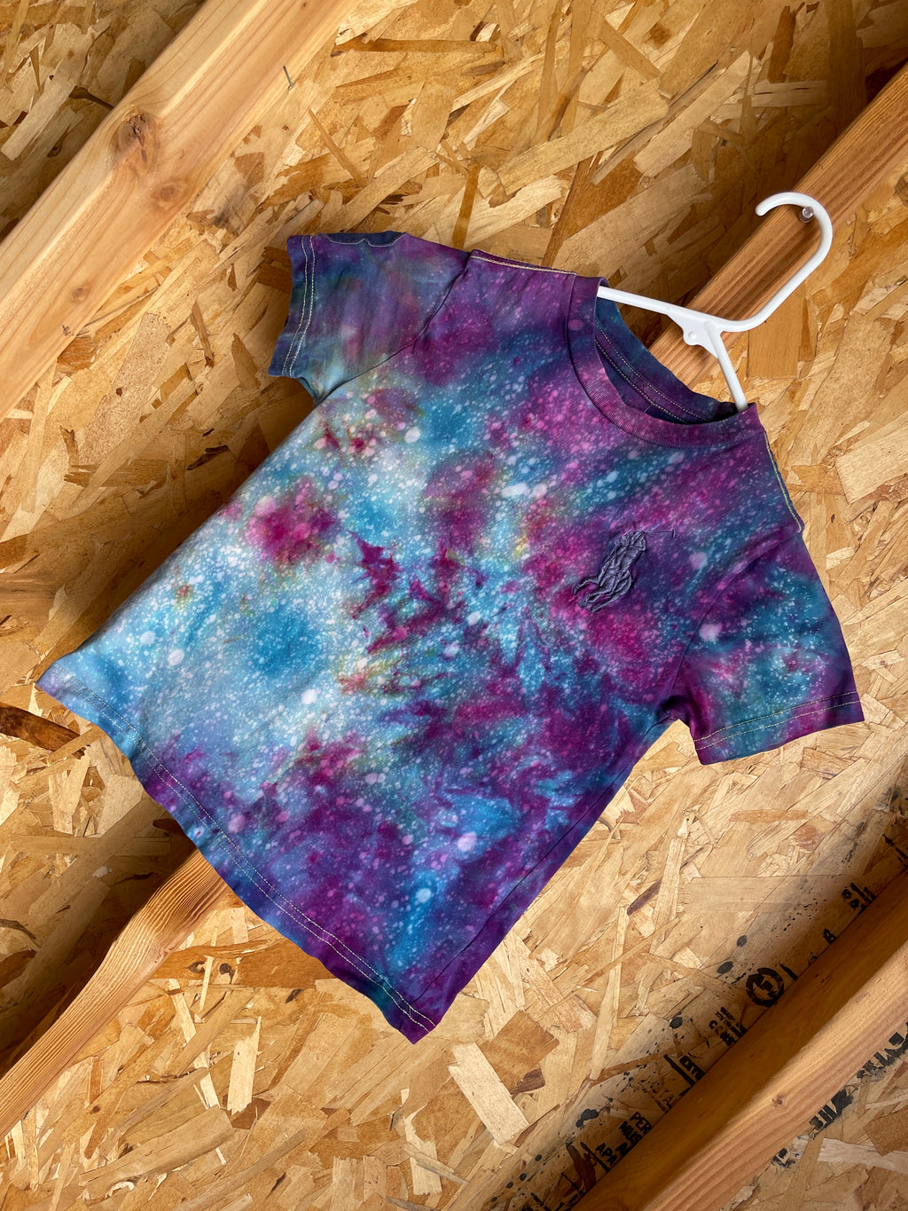 Youth Small Ralph Lauren Galaxy Dye Handmade Tie Dye T-Shirt | Marble Dye Ice Tie Dye Short Sleeve