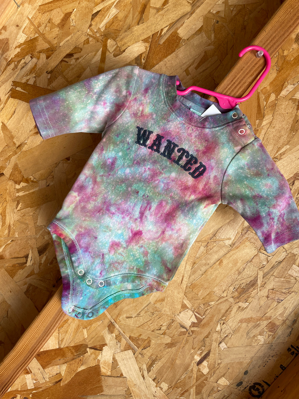 0-3 MONTHS Long Sleeve Baby Onesie | Handmade Tie Dye Cotton Onesie | Galaxy Ice Dyed Baby clothing