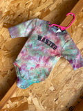 0-3 MONTHS Long Sleeve Baby Onesie | Handmade Tie Dye Cotton Onesie | Galaxy Ice Dyed Baby clothing