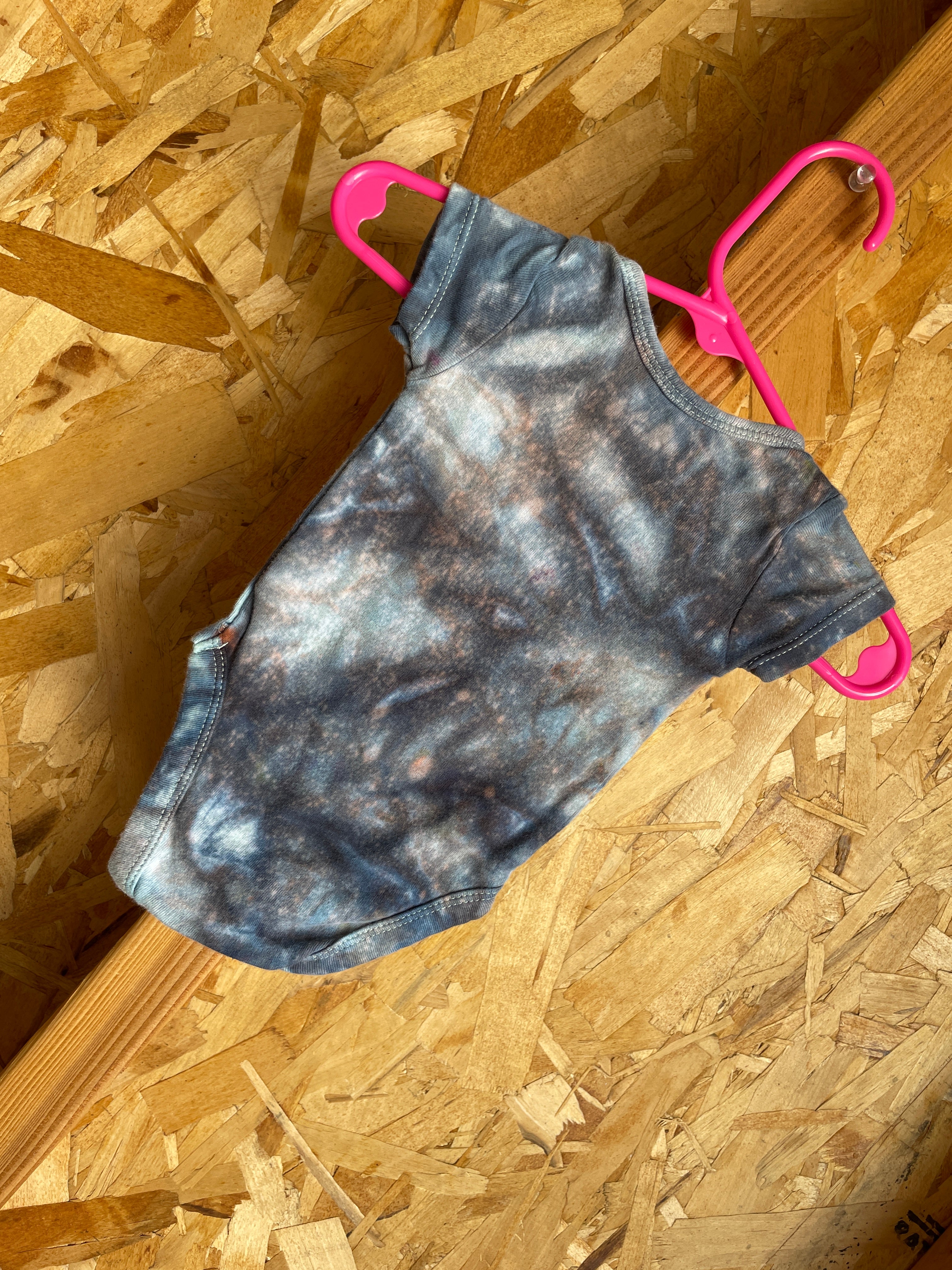 0-3 MONTHS Short Sleeve Baby Onesie | Handmade Tie Dye Cotton Onesie | Galaxy Ice Dyed Baby clothing