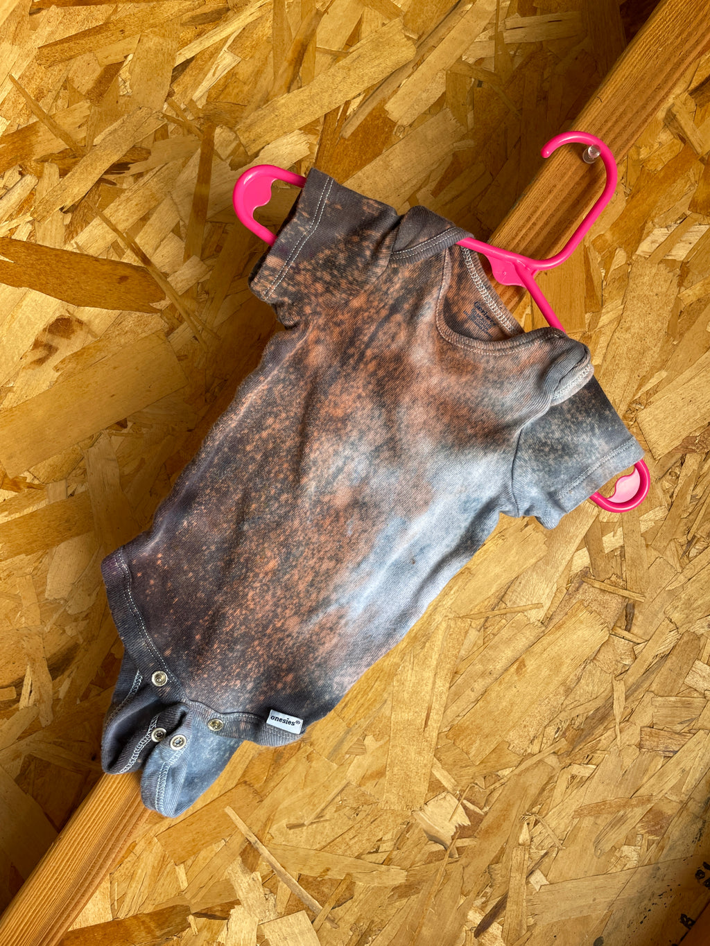 6-9 MONTHS Short Sleeve Baby Onesie | Handmade Tie Dye Cotton Onesie | Galaxy Ice Dyed Baby clothing