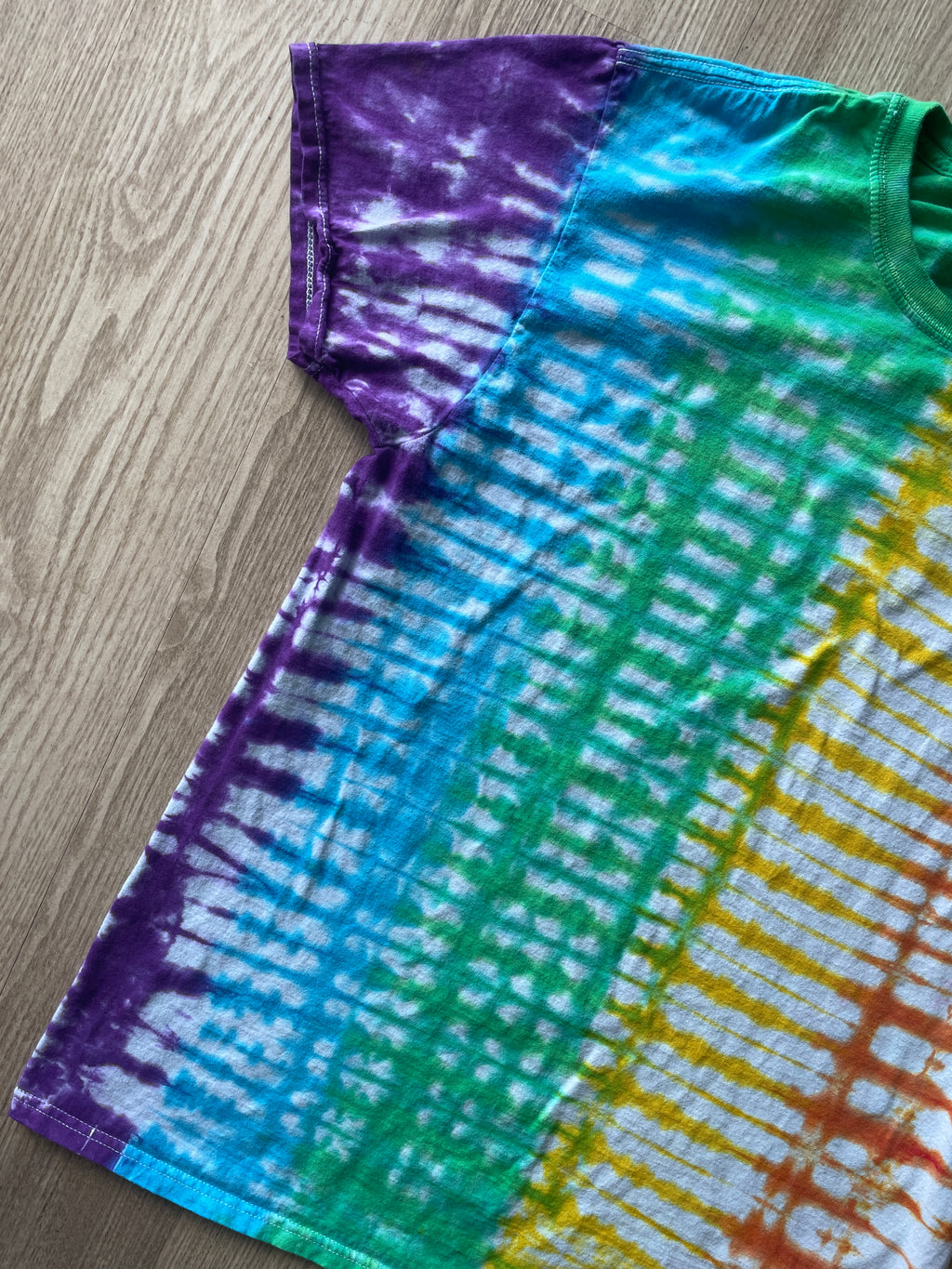 LARGE Men’s PRIDE Rainbow Handmade Tie Dye T-Shirt | One-Of-a-Kind Short Sleeve Tee