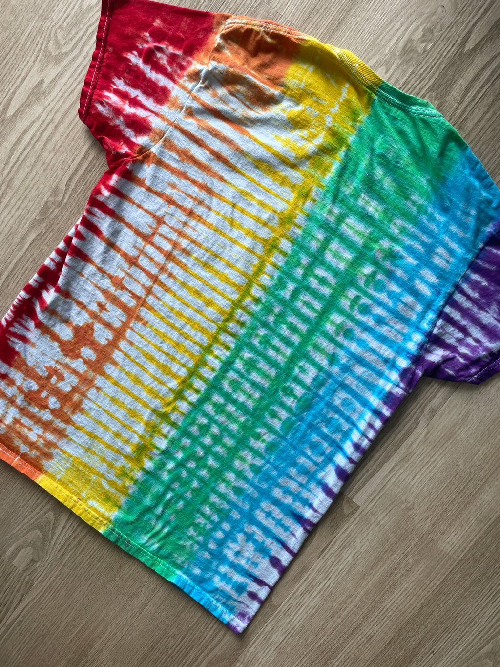 LARGE Men’s PRIDE Rainbow Handmade Tie Dye T-Shirt | One-Of-a-Kind Short Sleeve Tee
